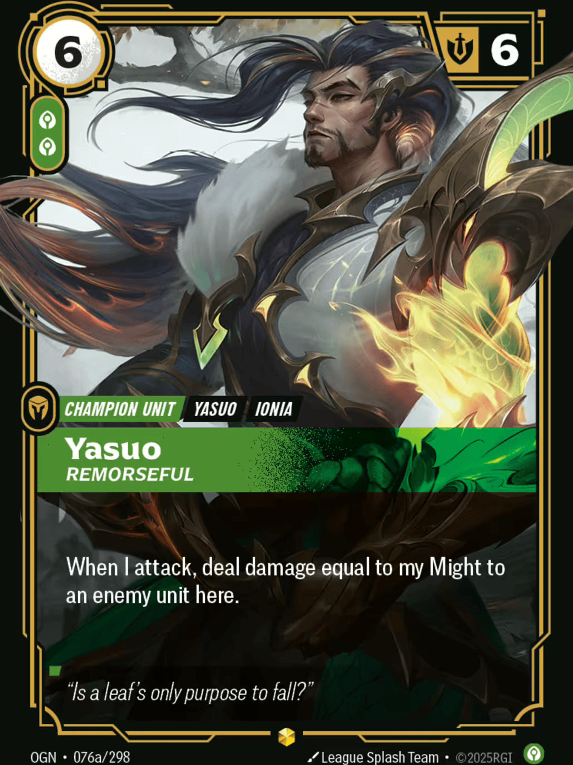 Yasuo - Remorseful (alt) — Origins - Main Set — Riftbound