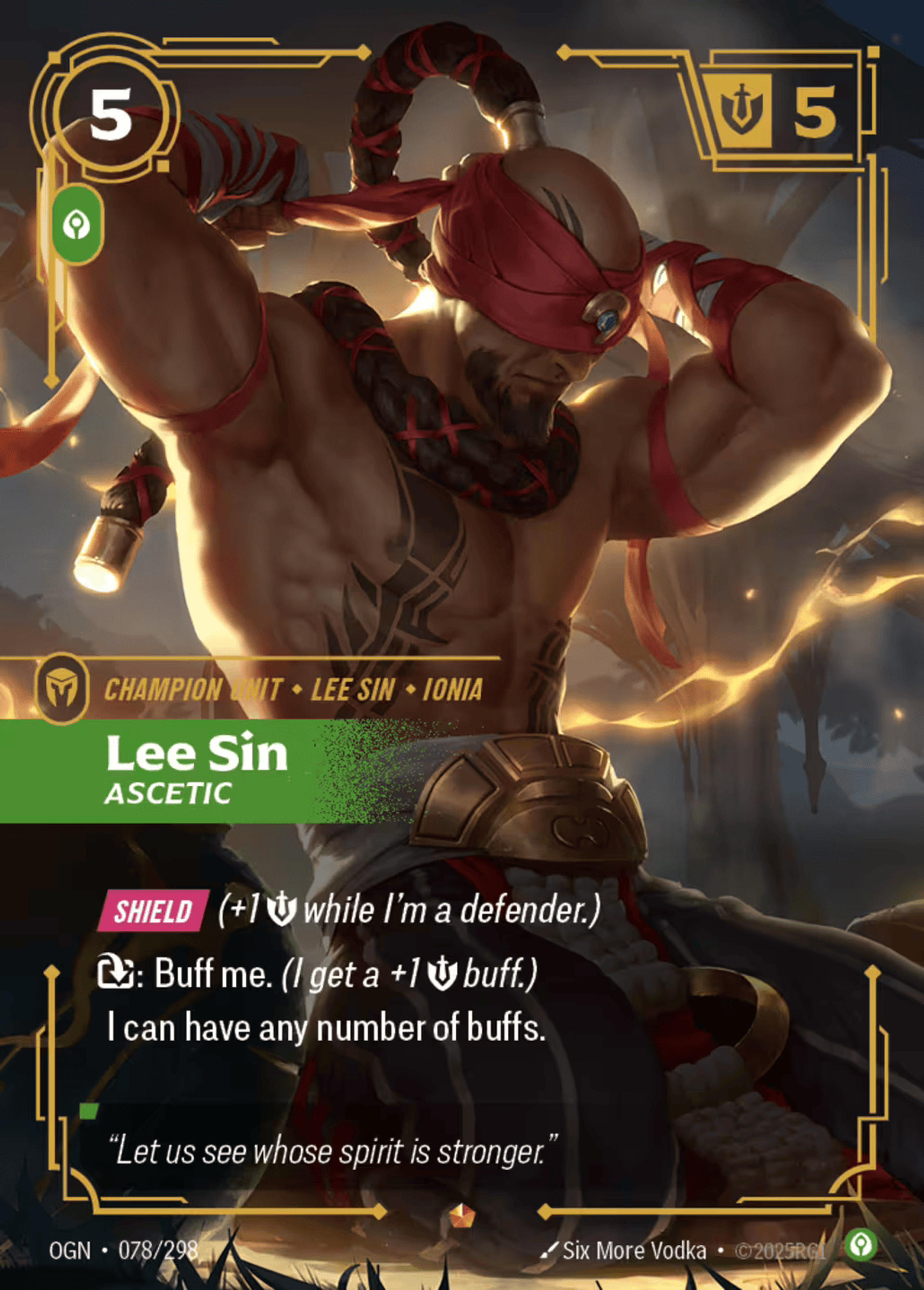 Lee Sin - Ascetic — Origins - Main Set — Riftbound
