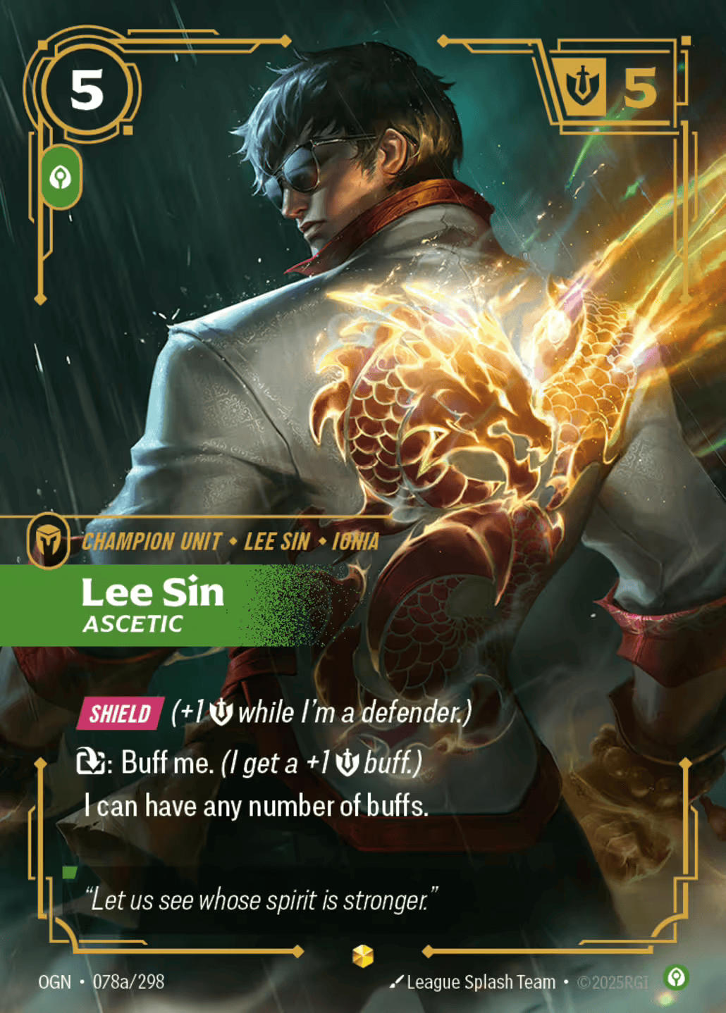Lee Sin - Ascetic (alt) — Origins - Main Set — Riftbound