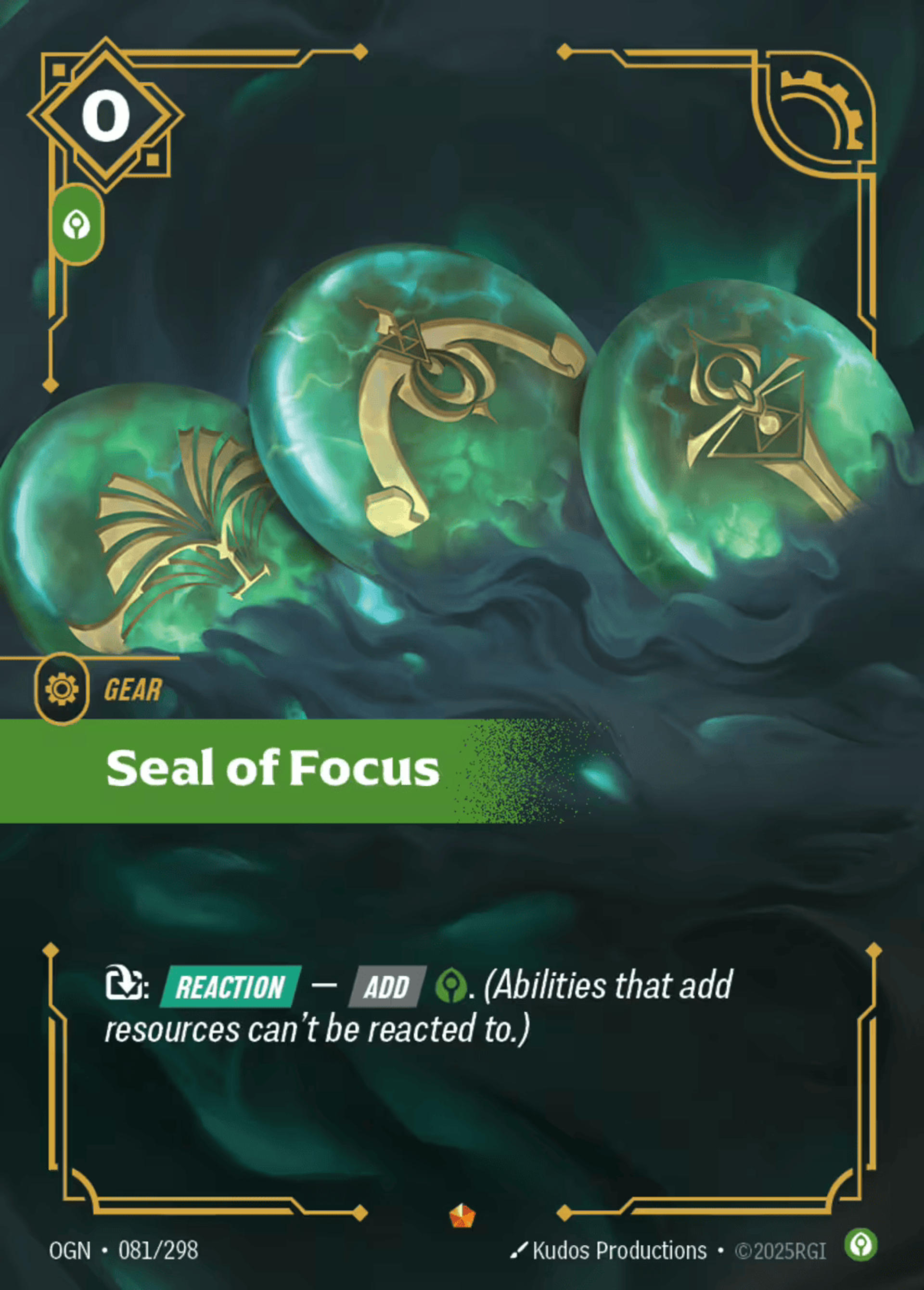 Seal of Focus — Origins - Main Set — Riftbound