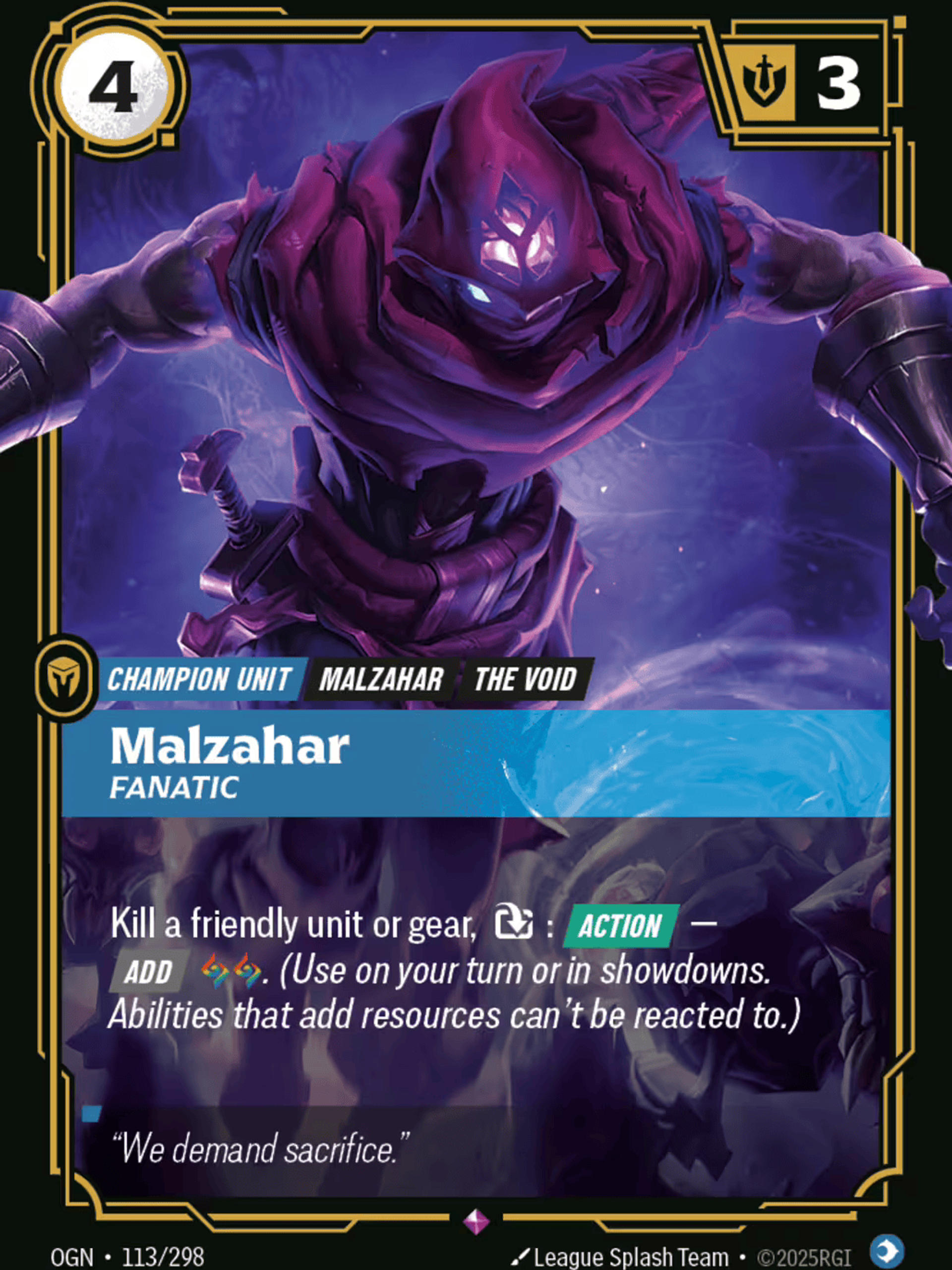 Malzahar - Fanatic — Origins - Main Set — Riftbound