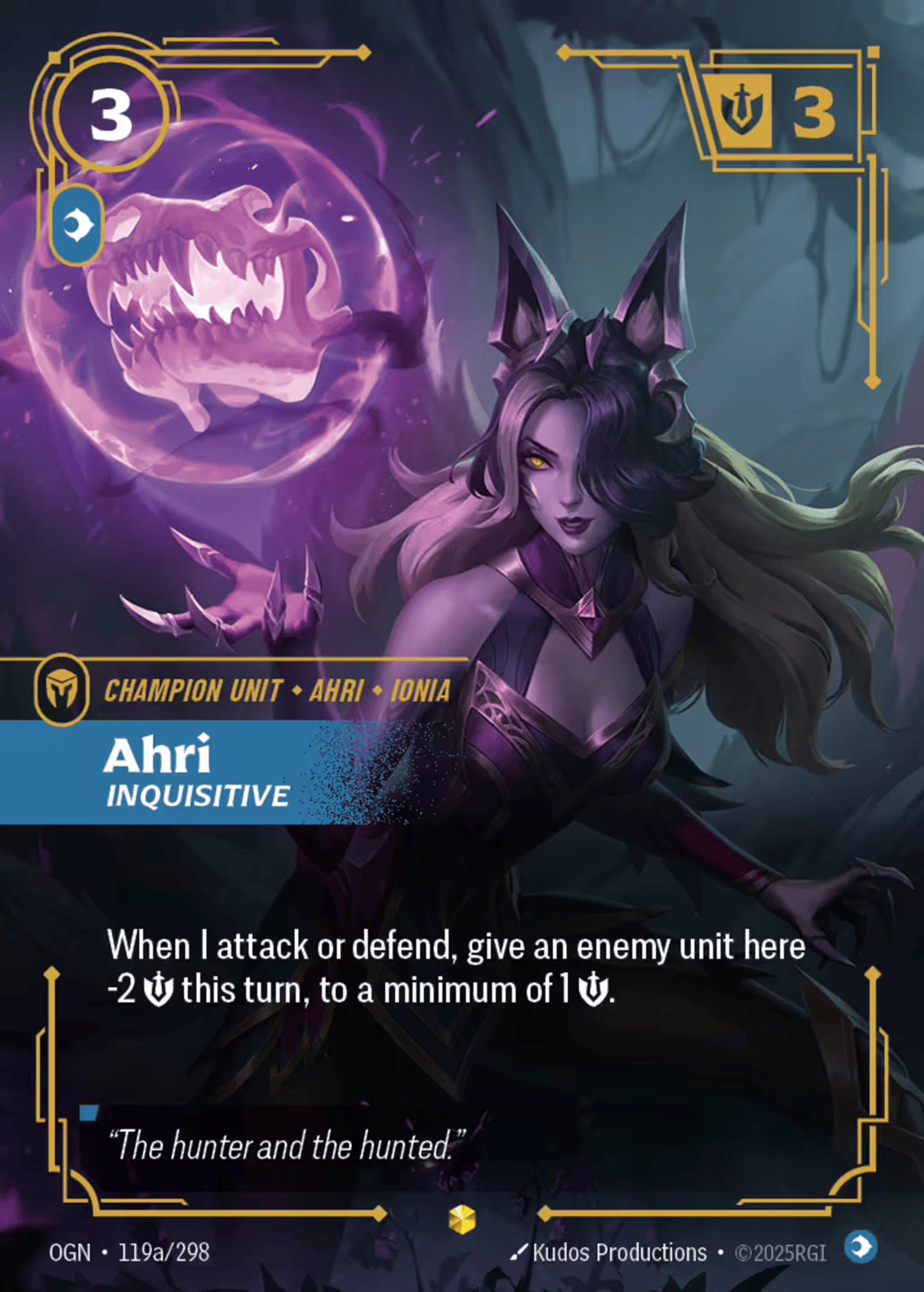 Ahri - Inquisitive (alt) — Origins - Main Set — Riftbound