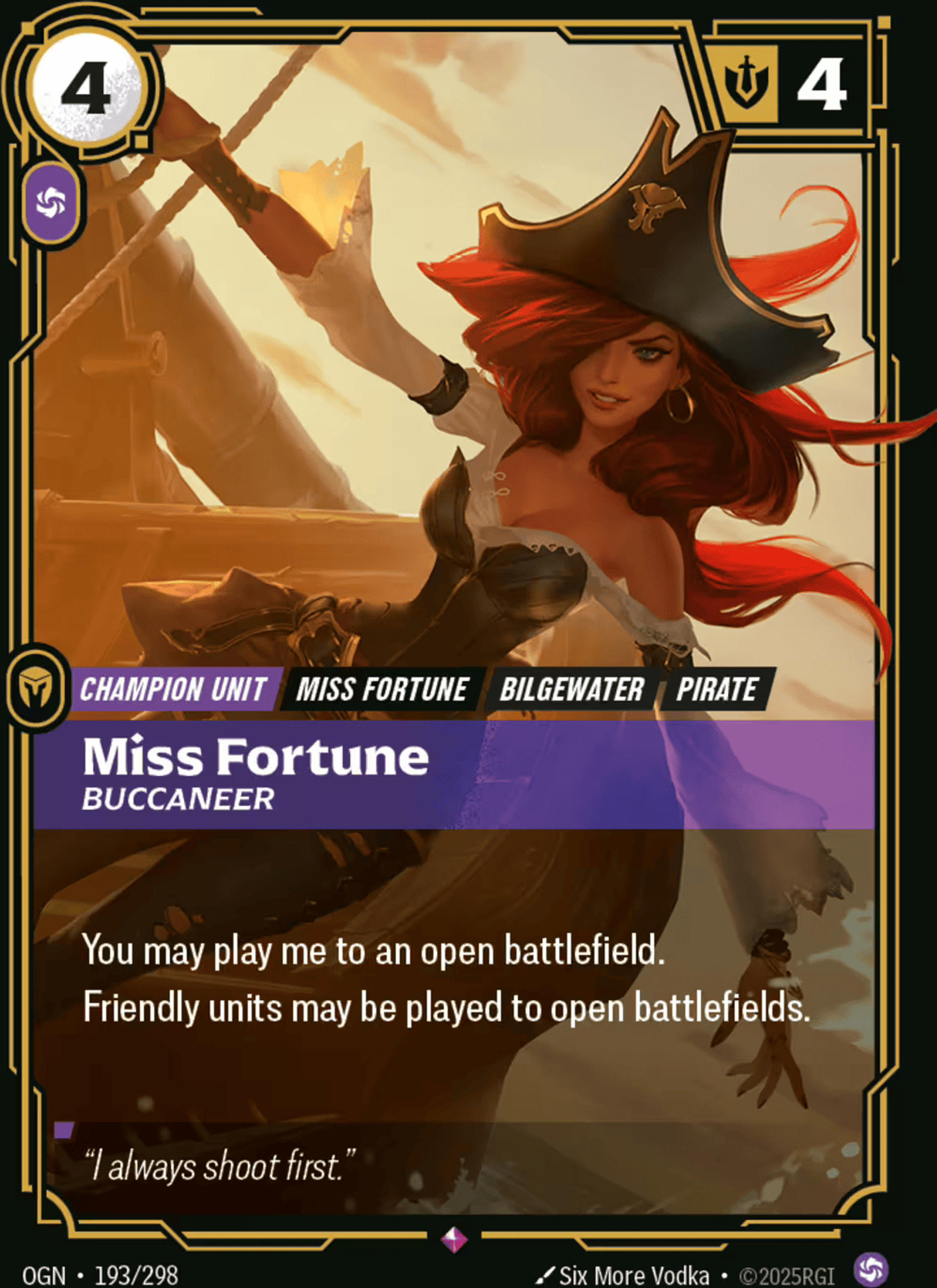 Miss Fortune - Buccaneer — Origins - Main Set — Riftbound