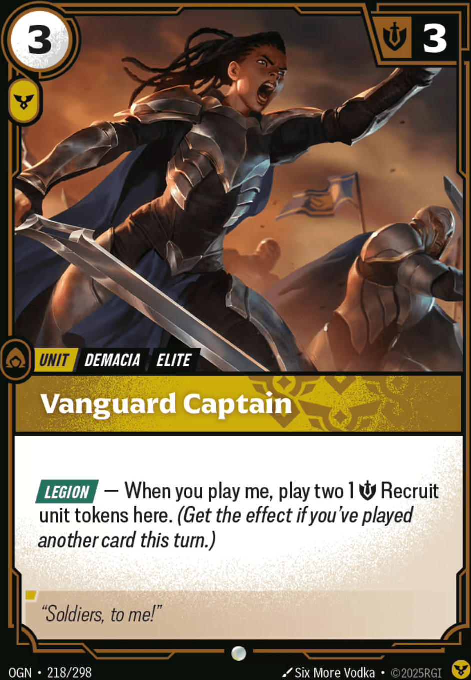 Vanguard Captain — Origins - Main Set — Riftbound: League of Legends TCG