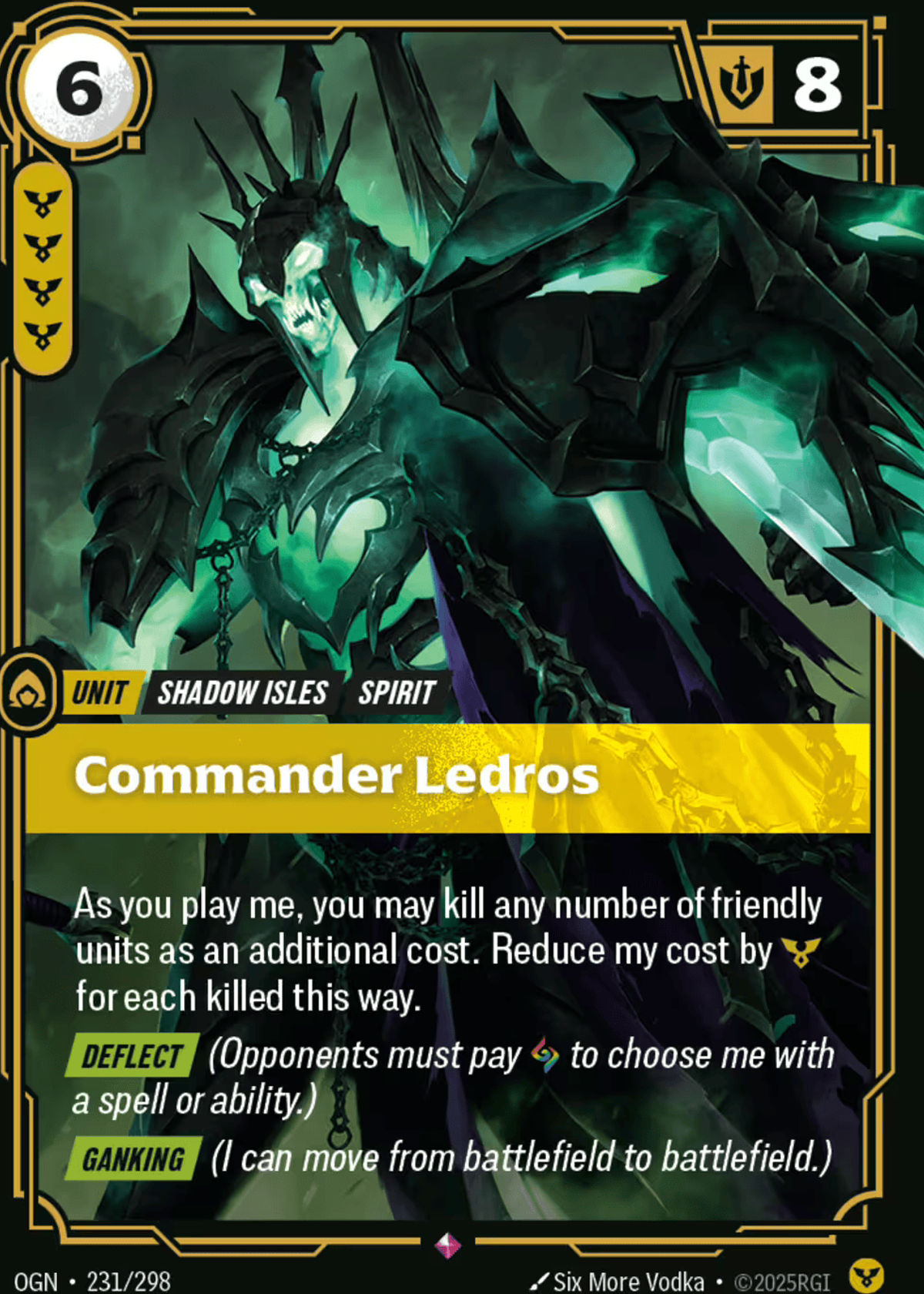 Commander Ledros from Origins - Main Set - Riftbound: League of Legends TCG