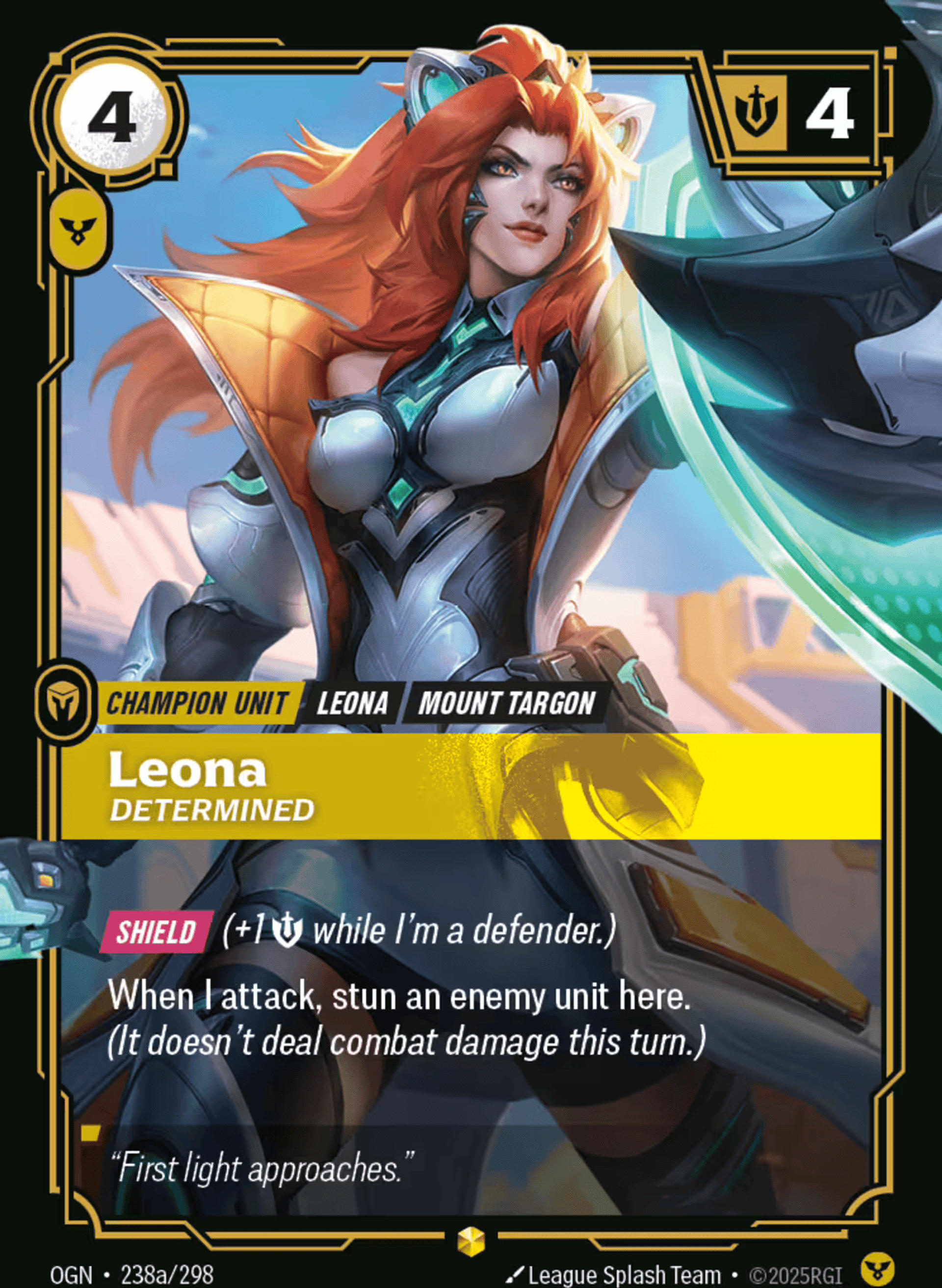 Leona - Determined (alt) — Origins - Main Set — Riftbound