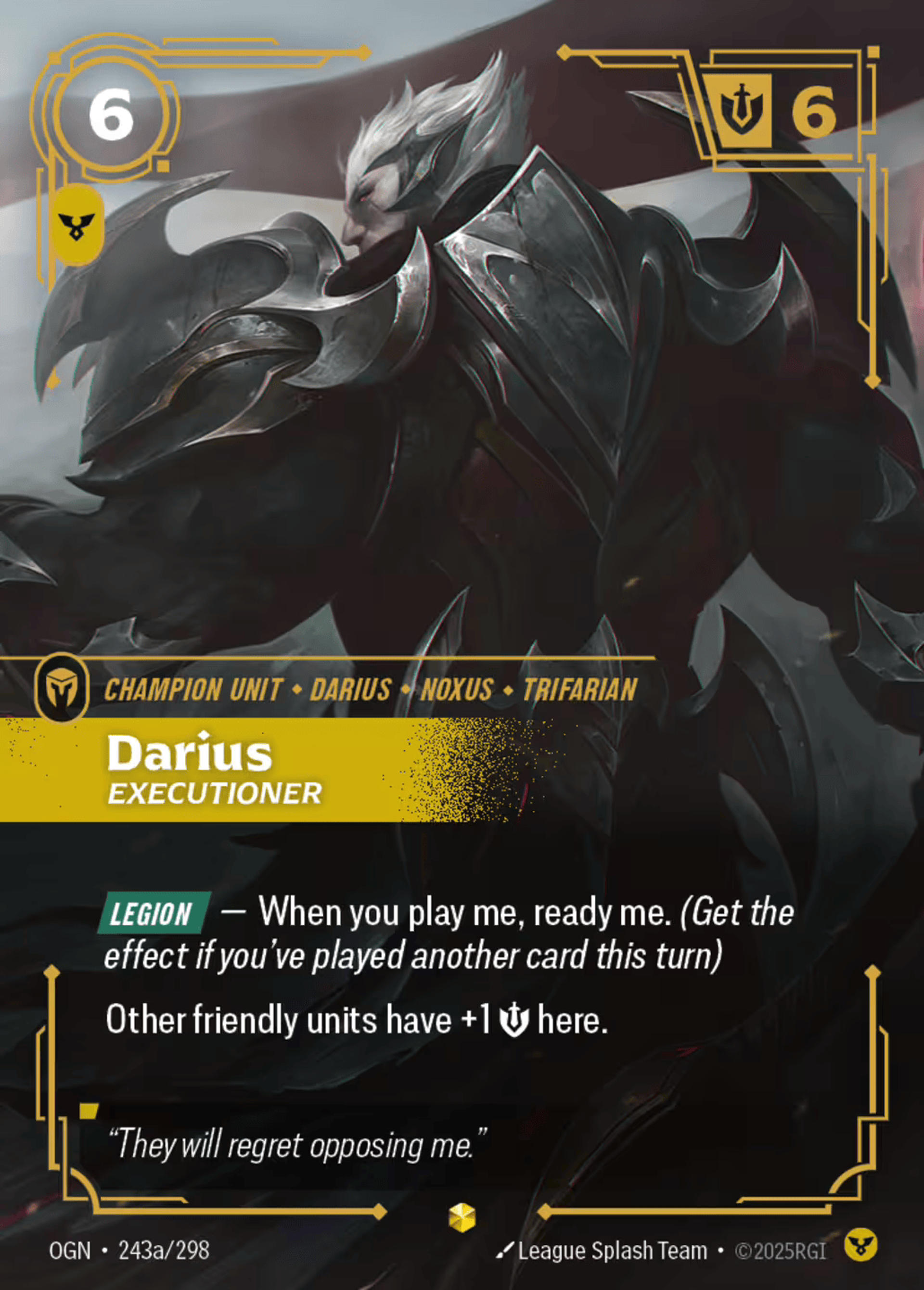 Darius - Executioner (alt) — Origins - Main Set — Riftbound: League of Legends TCG
