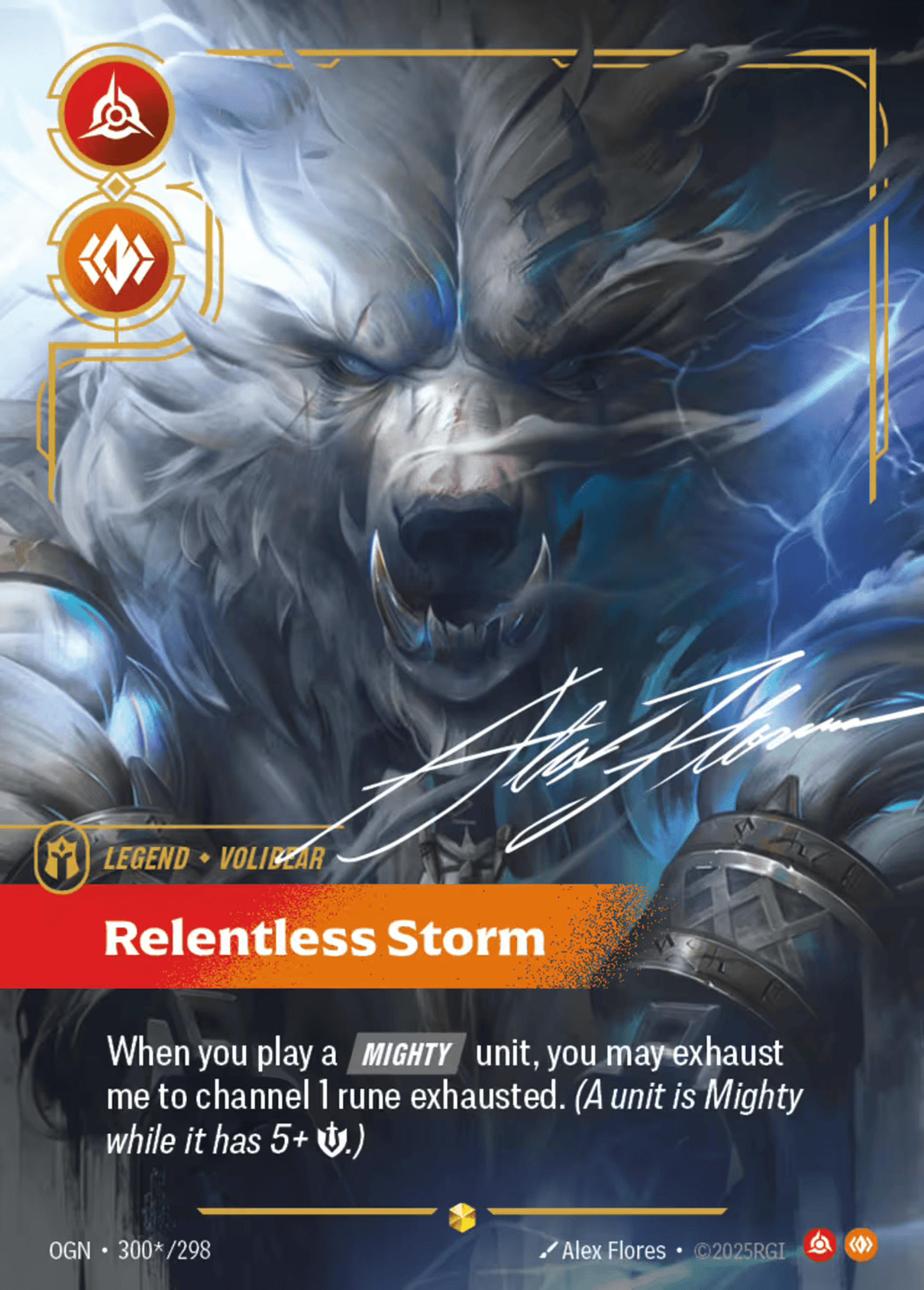 Volibear - Relentless Storm (Signed) — Origins - Main Set — Riftbound: League of Legends TCG