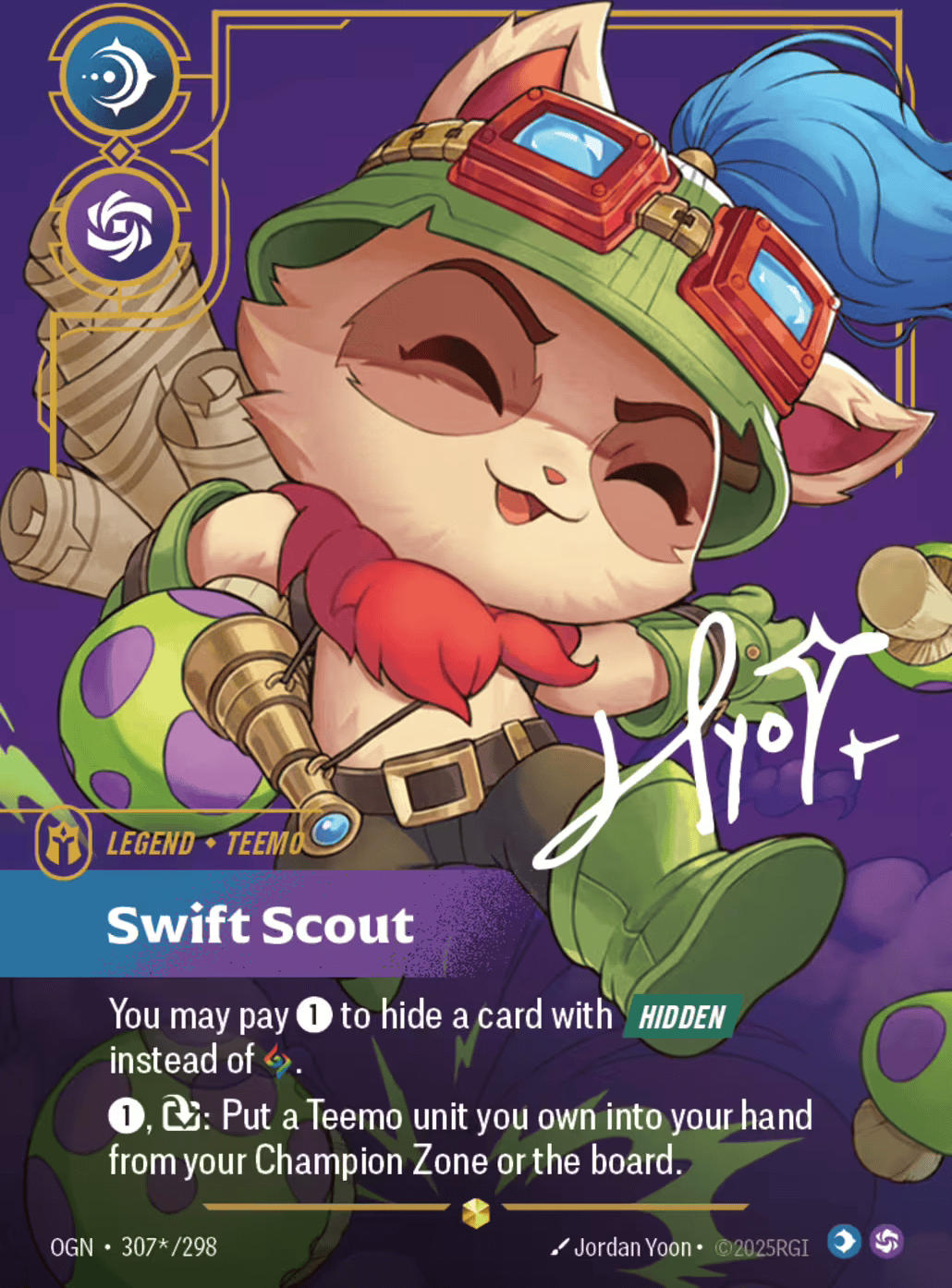 Teemo - Swift Scout (Signed) — Origins - Main Set — Riftbound: League of Legends TCG