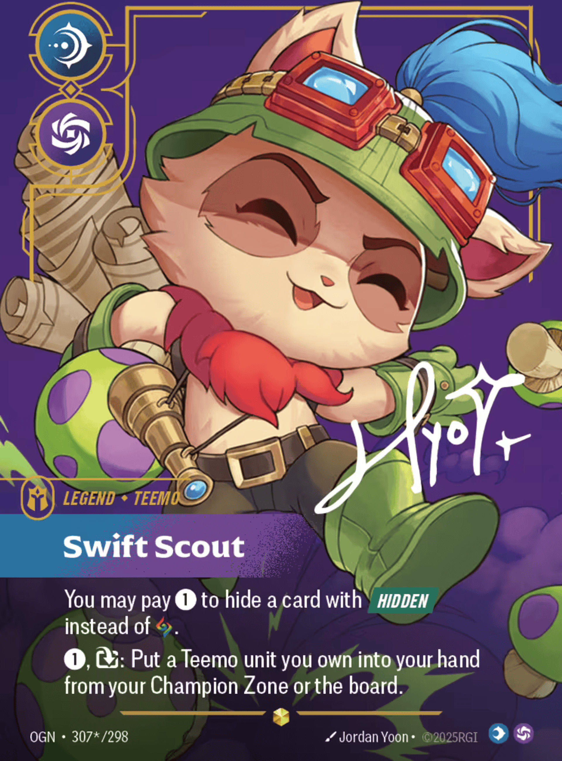 Teemo - Swift Scout (Signed) — Origins - Main Set — Riftbound: League of Legends TCG