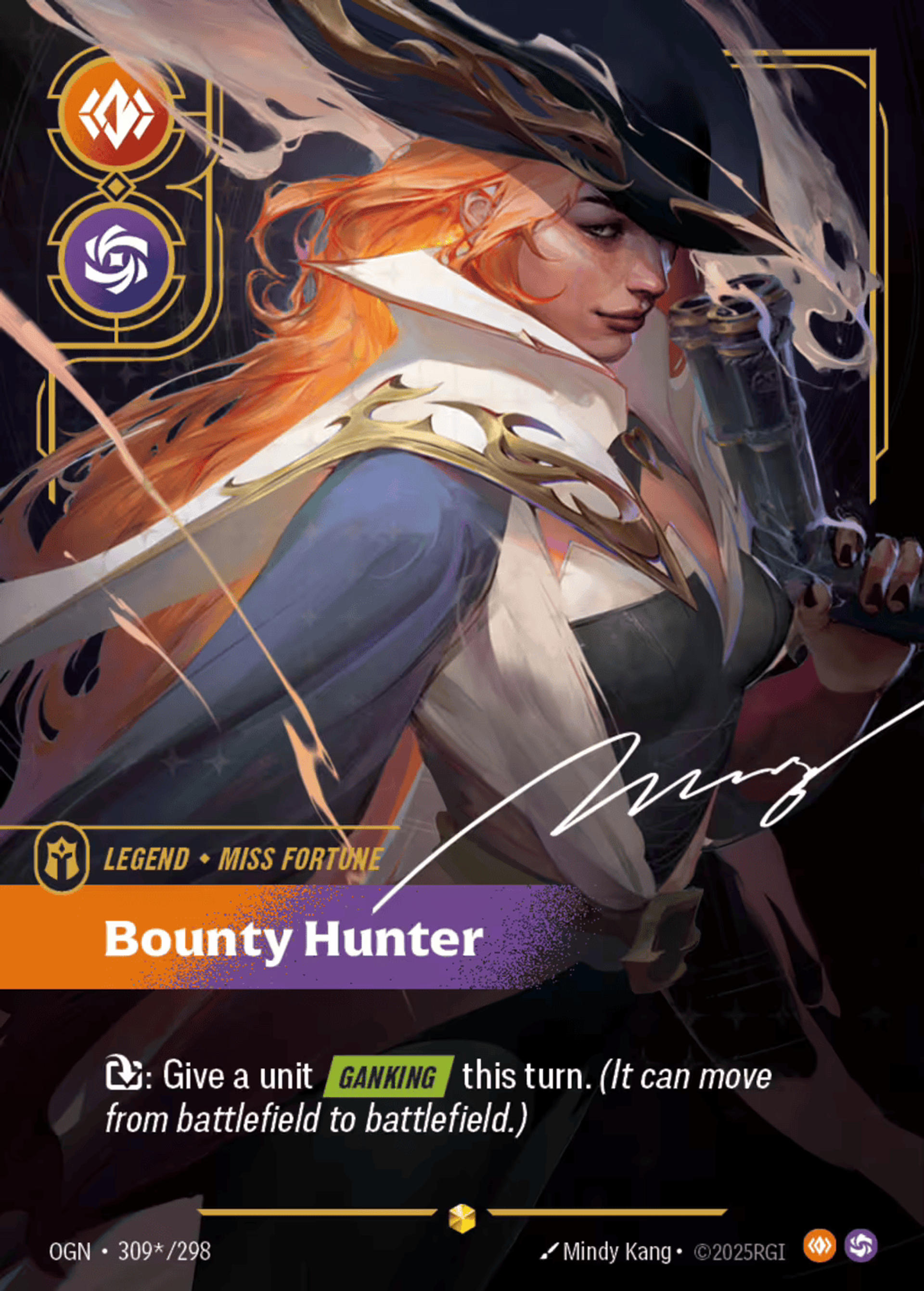 Miss Fortune - Bounty Hunter (Signed) — Origins - Main Set — Riftbound: League of Legends TCG