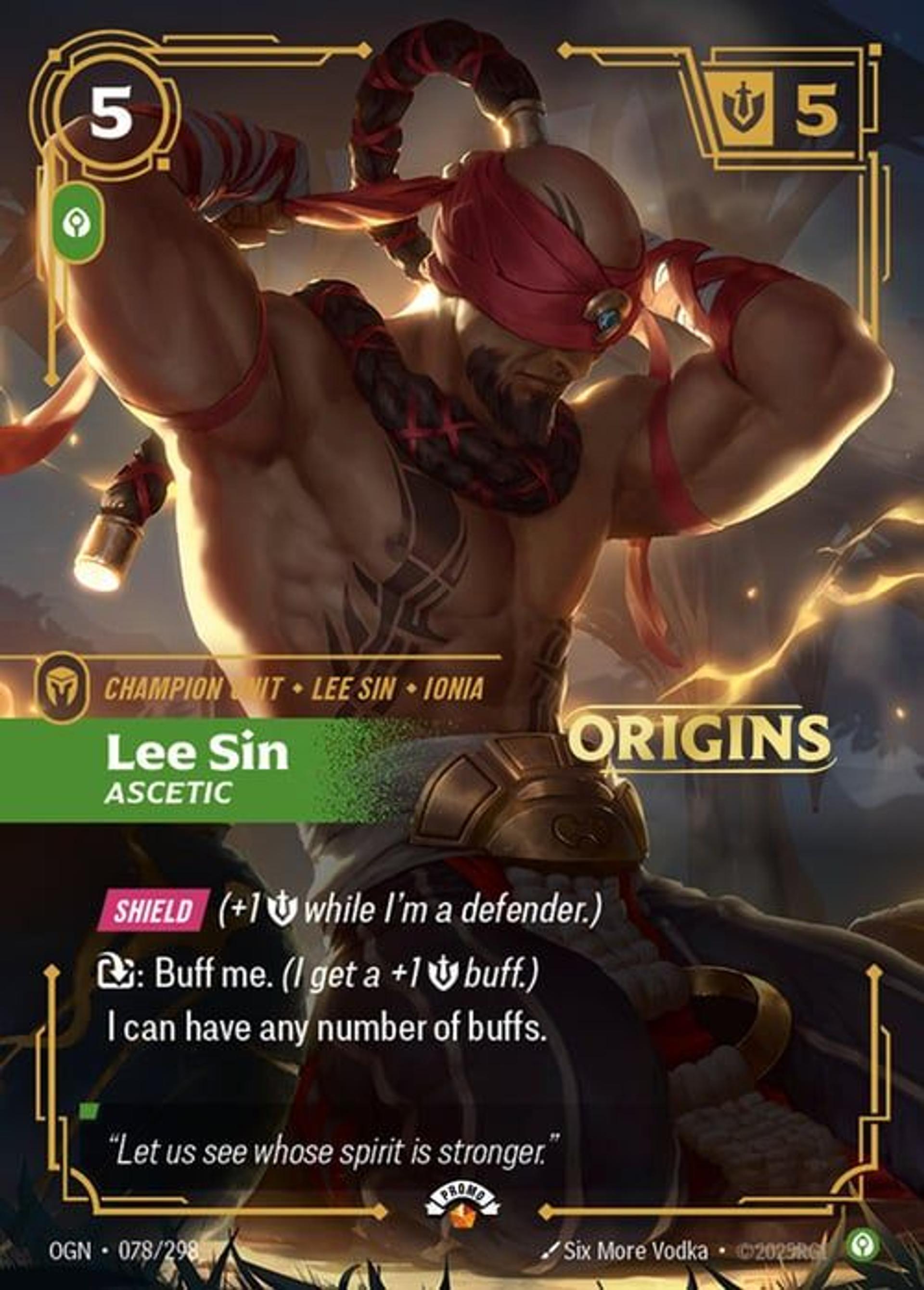 Lee Sin - Ascetic — Origins - Promo Cards — Riftbound: League of Legends TCG