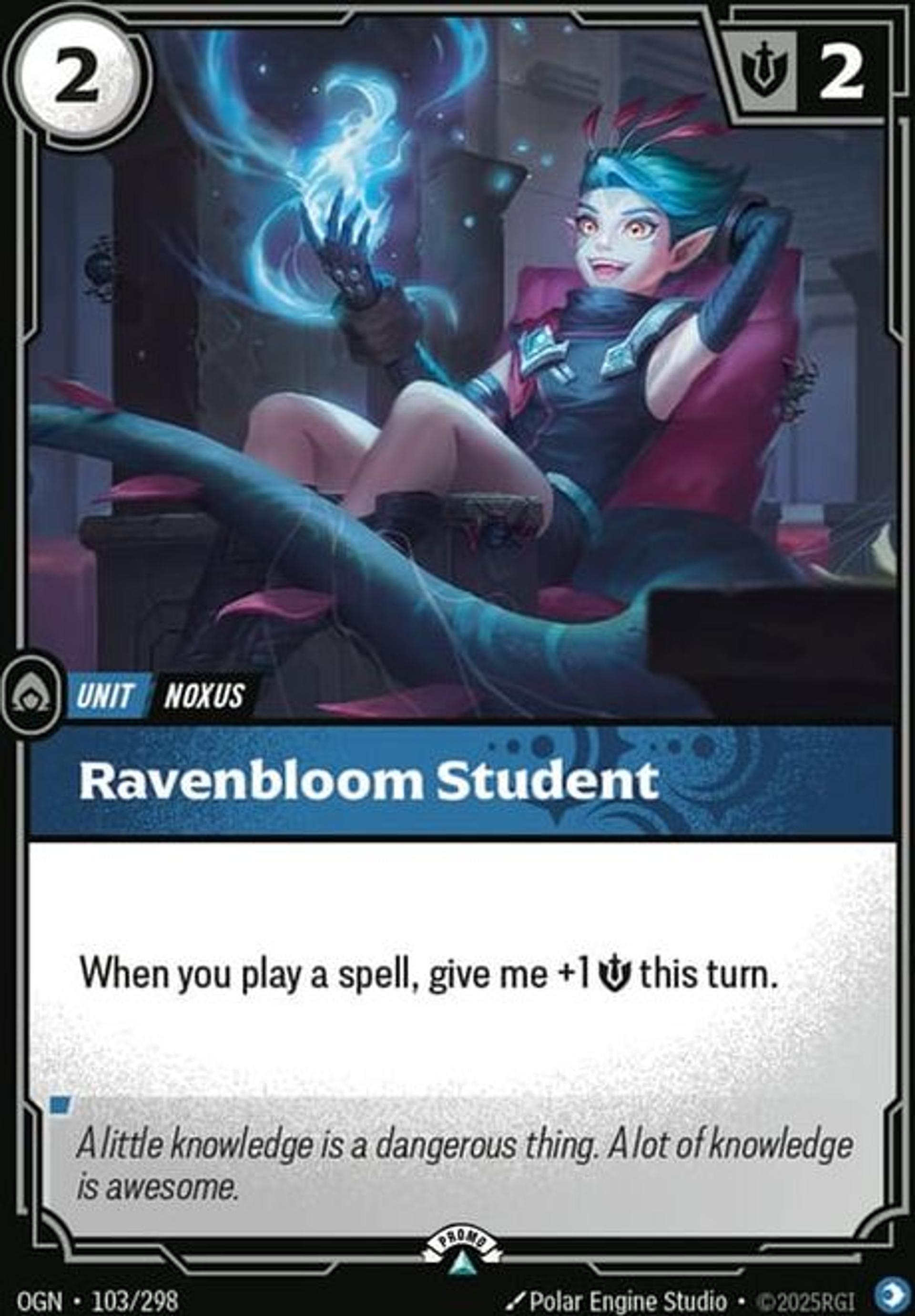 Ravenbloom Student — Origins - Promo Cards — Riftbound: League of Legends TCG