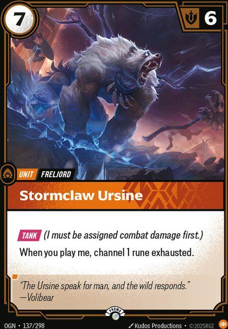 Stormclaw Ursine — Origins - Promo Cards — Riftbound: League of Legends TCG