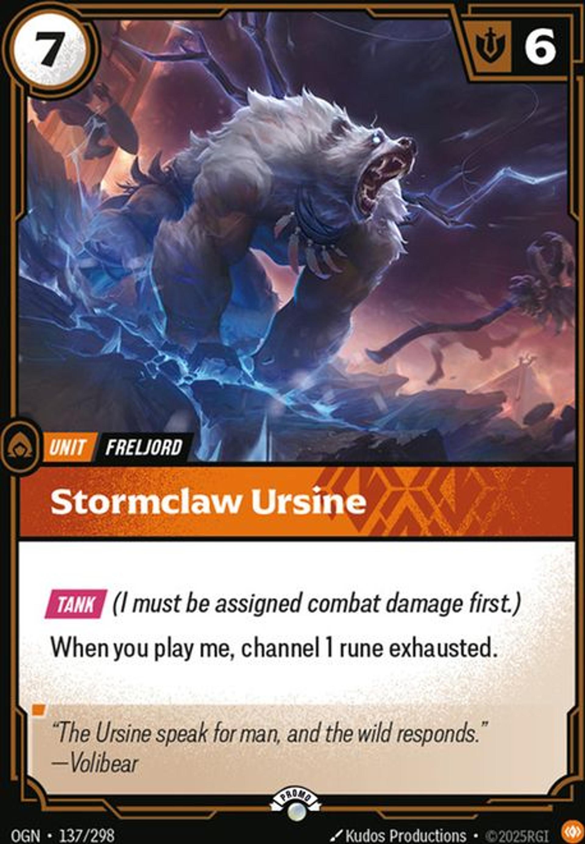 Stormclaw Ursine — Origins - Promo Cards — Riftbound: League of Legends TCG