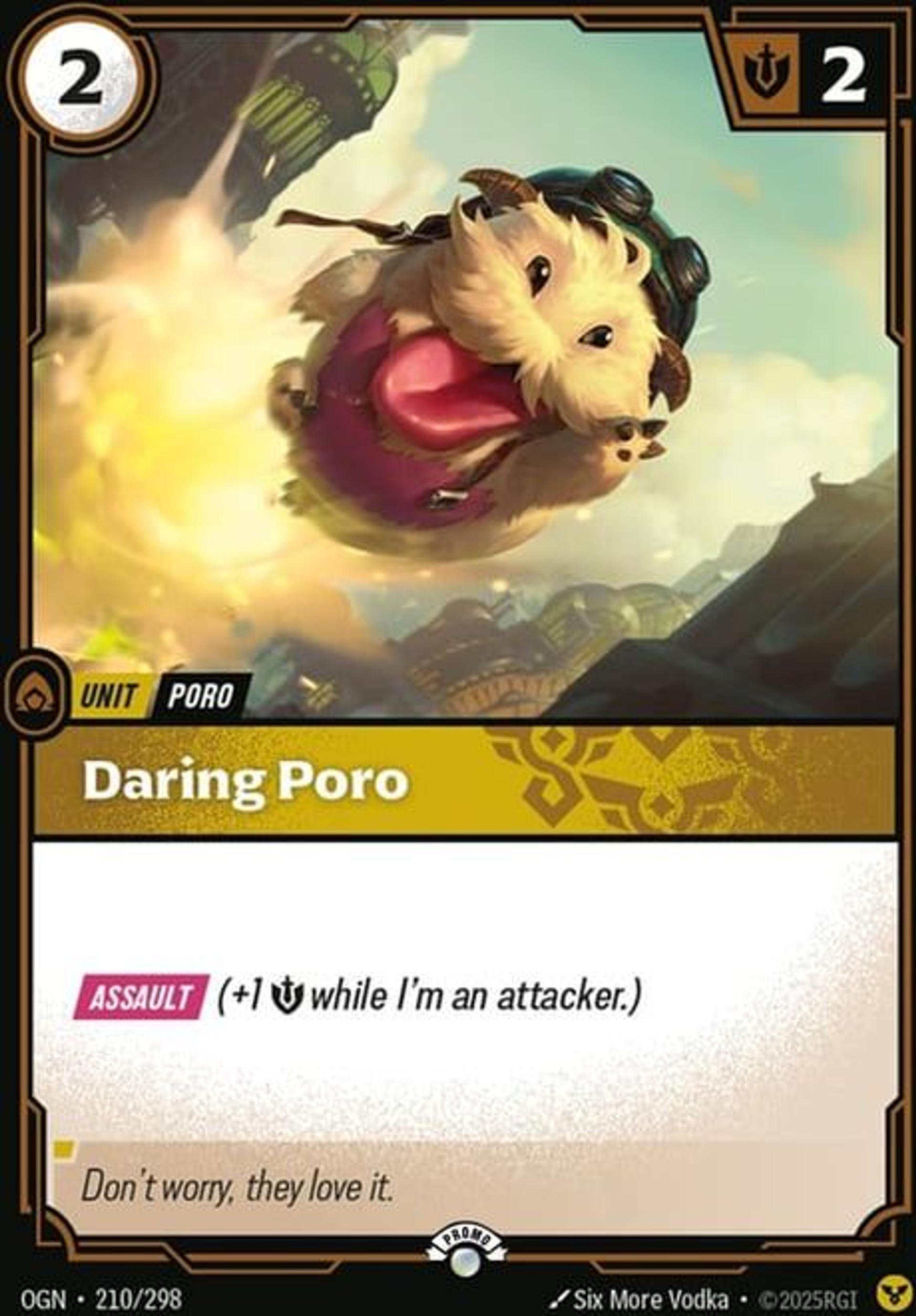 Daring Poro — Origins - Promo Cards — Riftbound: League of Legends TCG