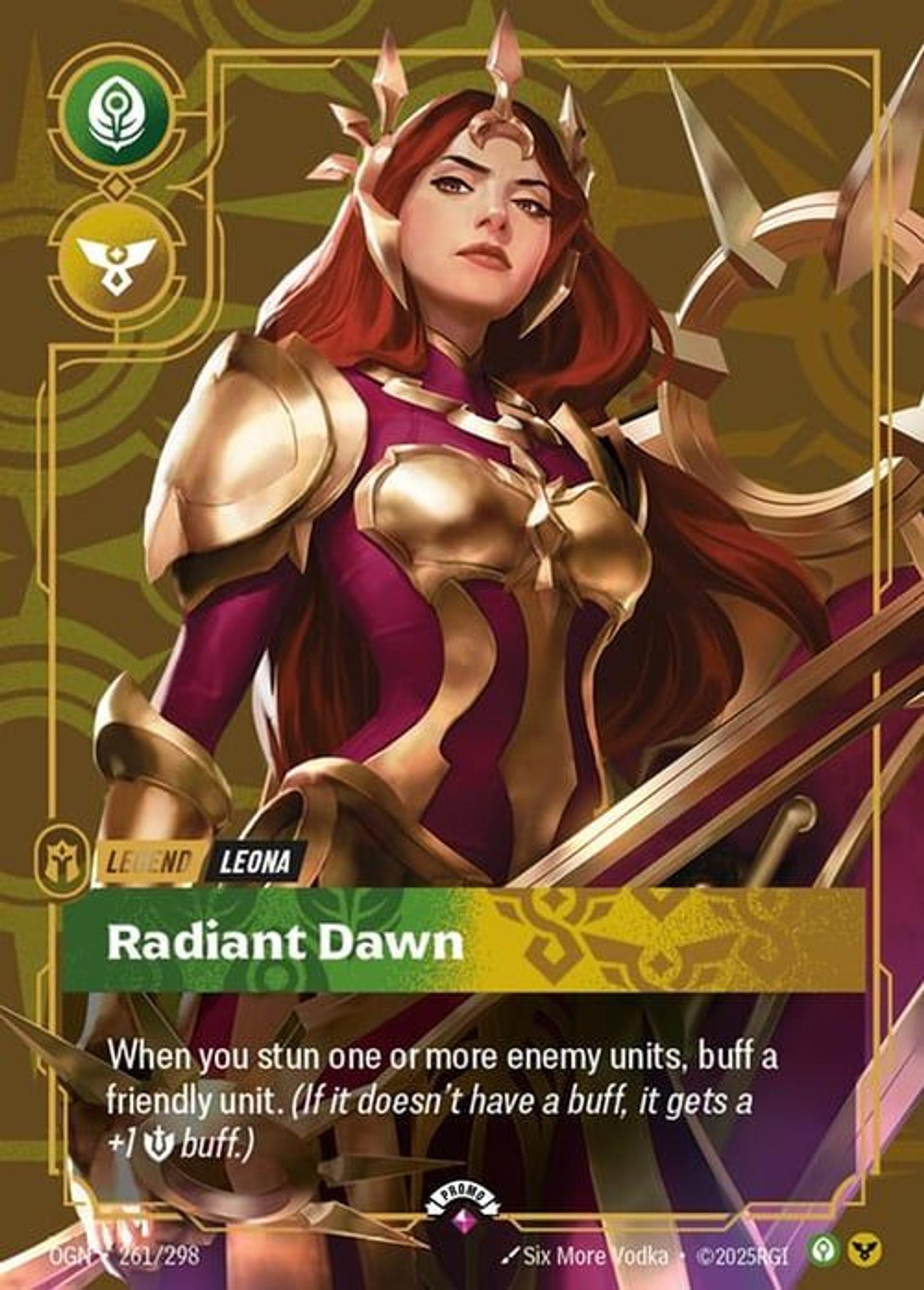 Leona - Radiant Dawn — Origins - Promo Cards — Riftbound: League of Legends TCG