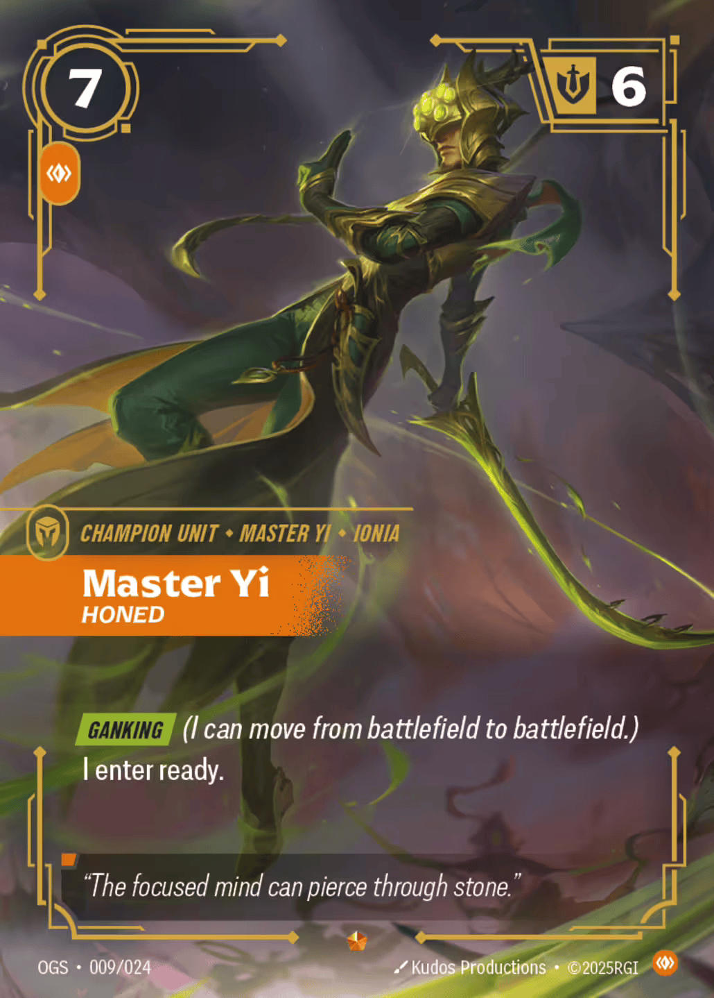 Master Yi - Honed — Origins - Proving Grounds — Riftbound