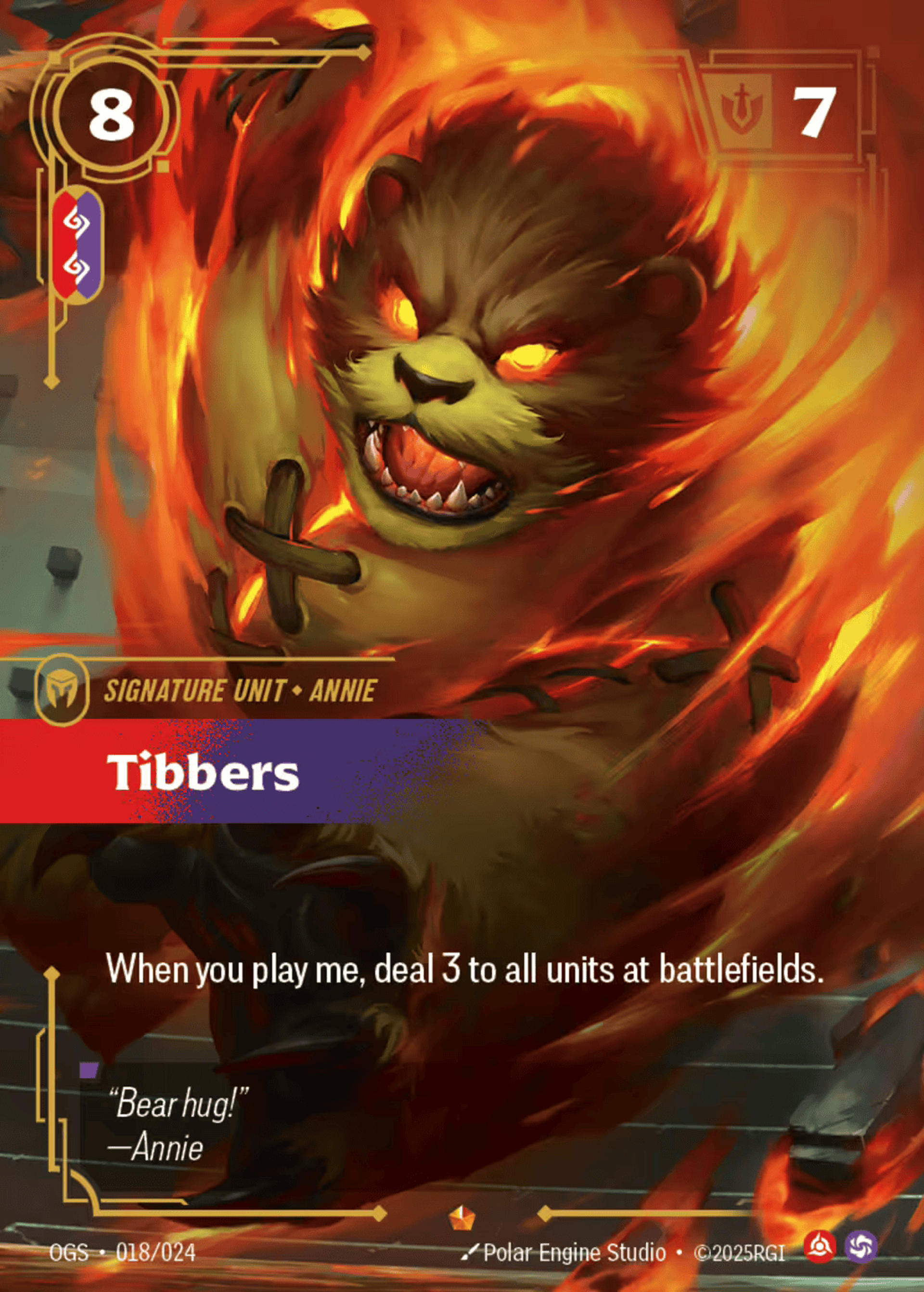 Tibbers — Origins - Proving Grounds — Riftbound: League of Legends TCG