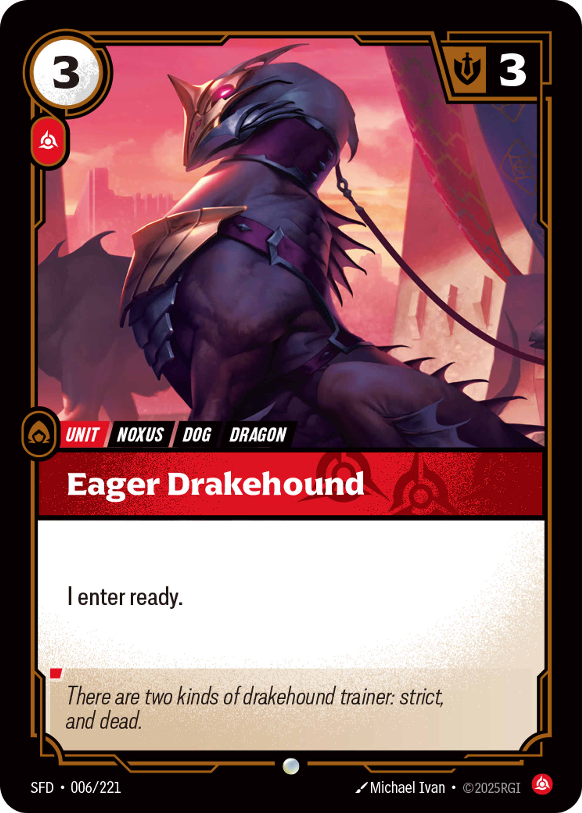 Eager Drakehound — Spiritforged — Riftbound