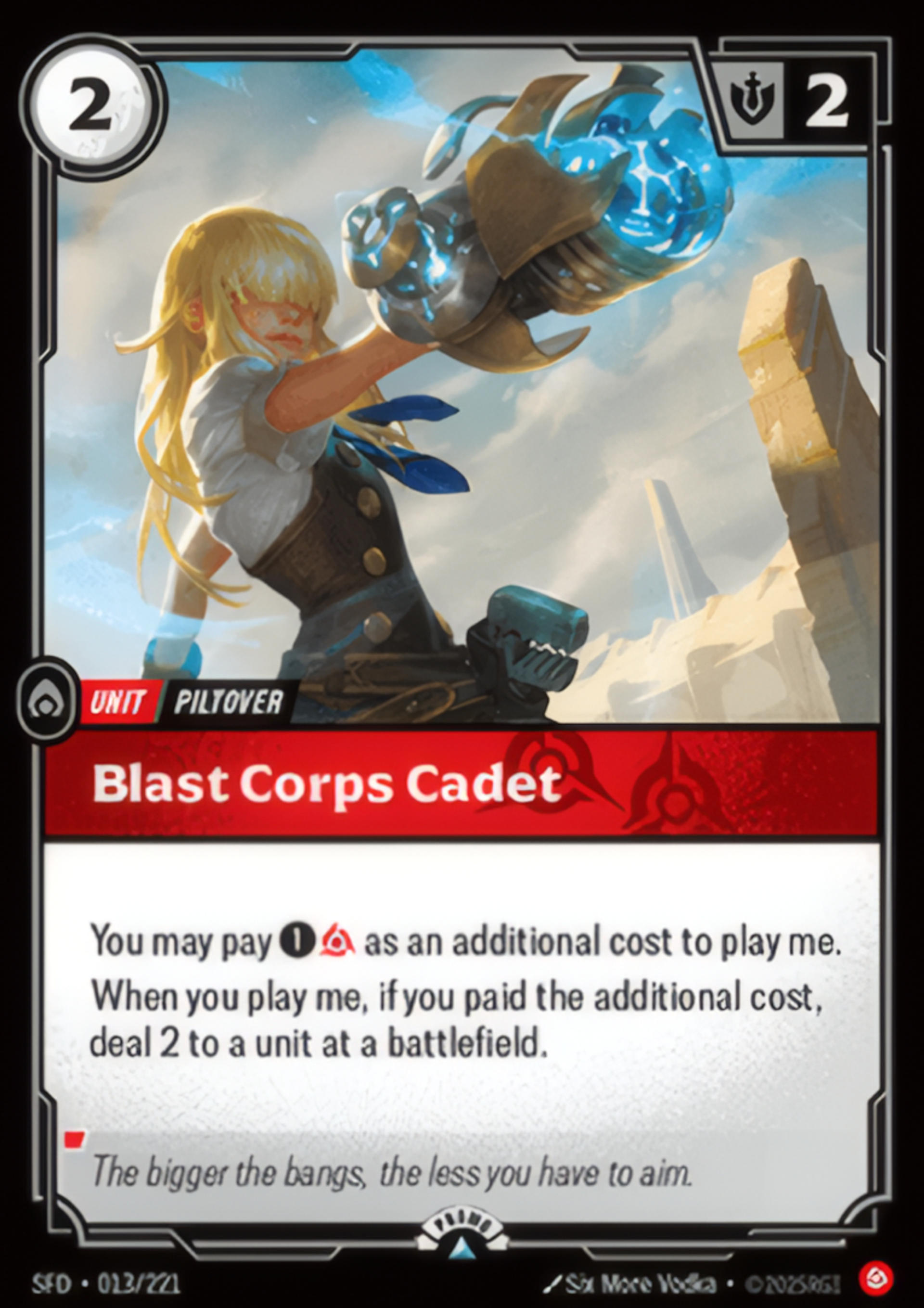 Blast Corps Cadet — Spiritforged - Promo Cards — Riftbound: League of Legends TCG