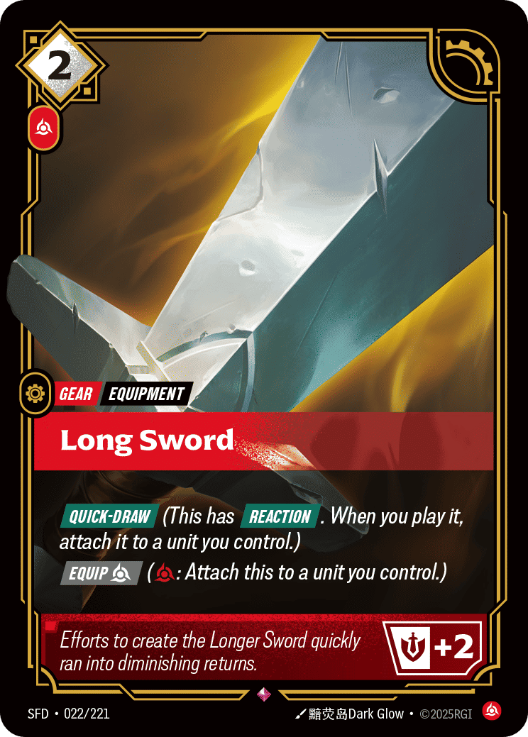 Long Sword — Spiritforged — Riftbound: League of Legends TCG