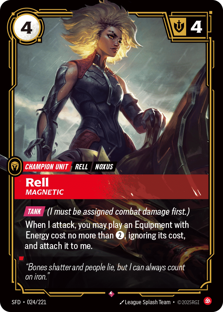 Rell - Magnetic — Spiritforged — Riftbound: League of Legends TCG