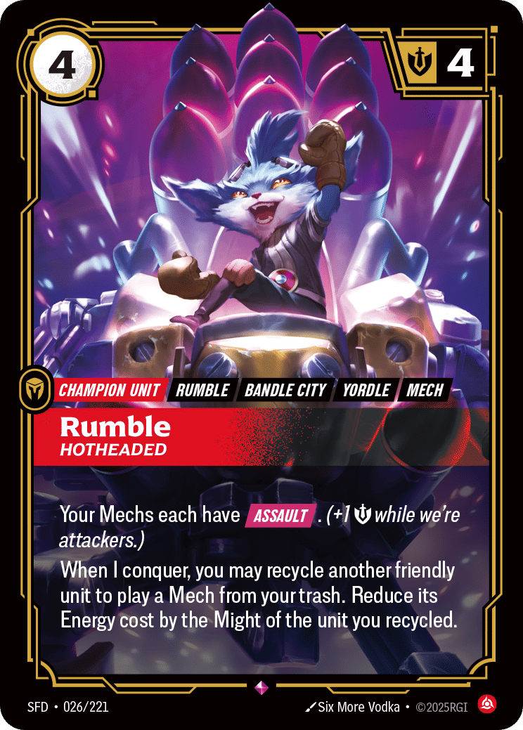 Rumble - Hotheaded — Spiritforged — Riftbound: League of Legends TCG
