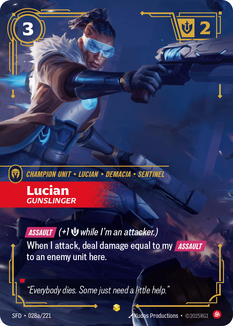 Lucian - Gunslinger (Alternate Art) — Spiritforged — Riftbound: League of Legends TCG