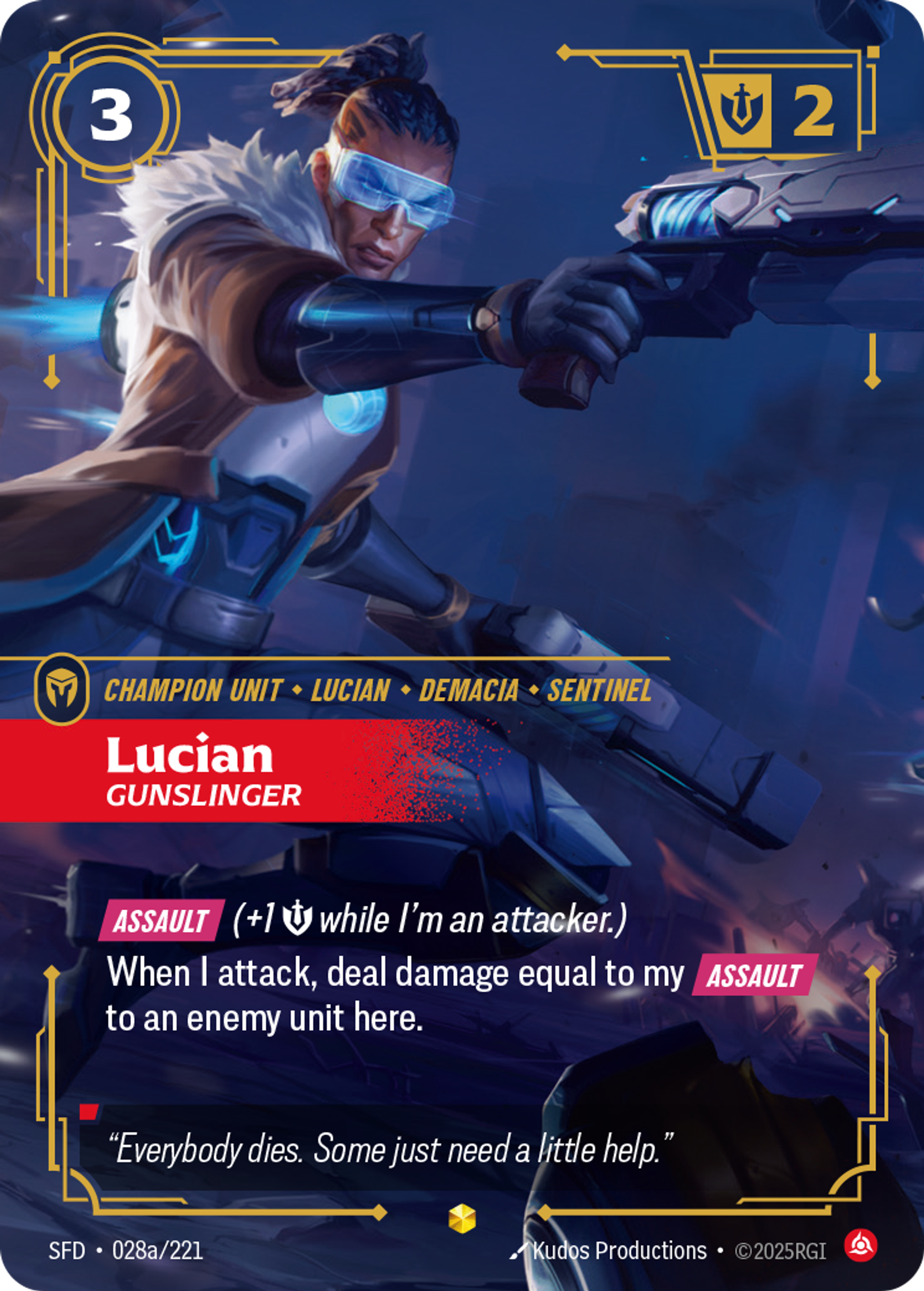 Lucian - Gunslinger (Alternate Art) — Spiritforged — Riftbound: League of Legends TCG