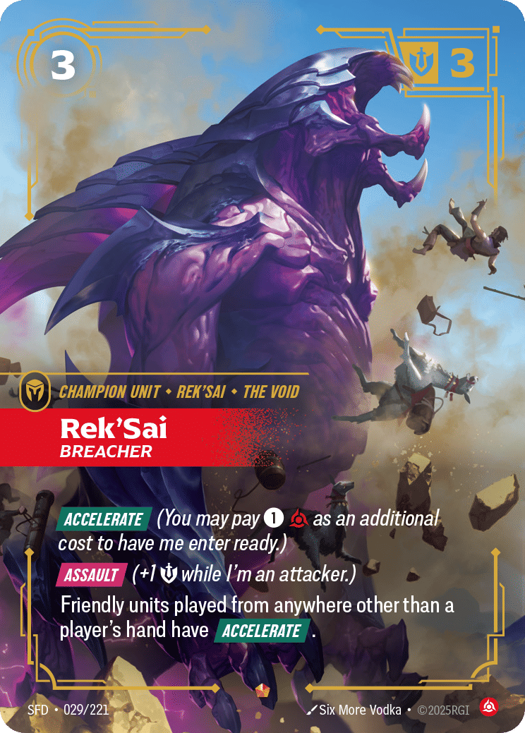 Rek'Sai - Breacher — Spiritforged — Riftbound