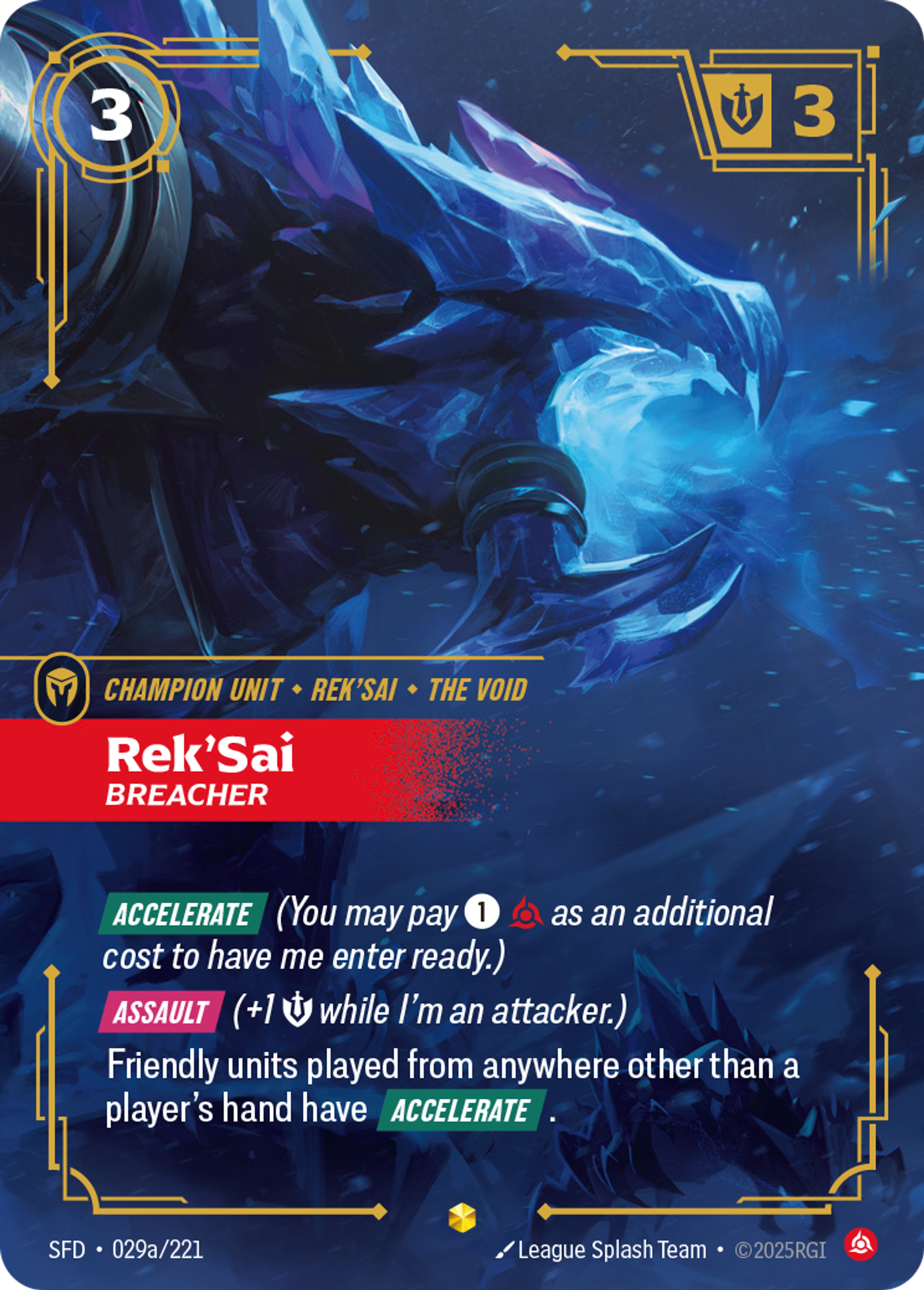 Rek'Sai - Breacher (Alternate Art) — Spiritforged — Riftbound: League of Legends TCG