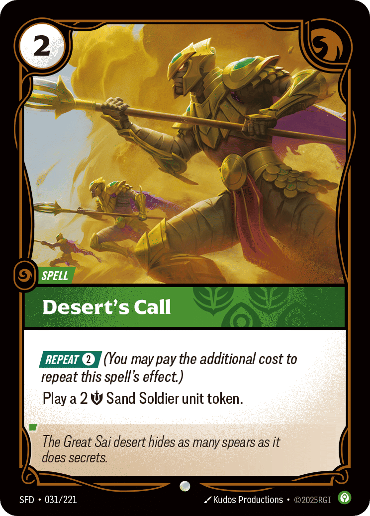 Desert's Call — Spiritforged — Riftbound