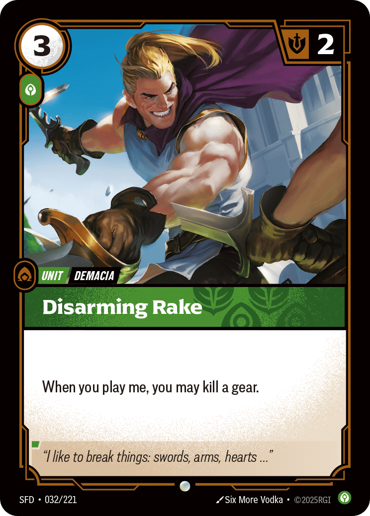 Disarming Rake — Spiritforged — Riftbound