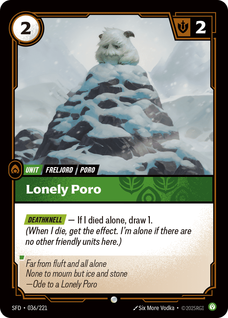 Lonely Poro — Spiritforged — Riftbound