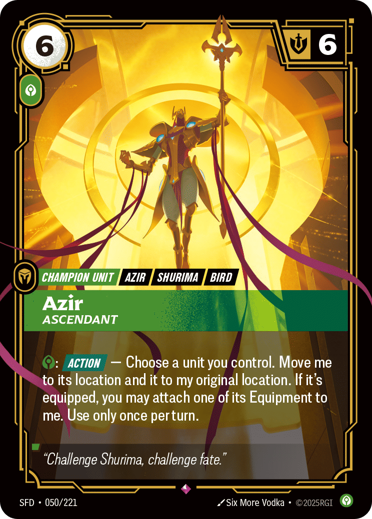 Azir - Ascendant — Spiritforged — Riftbound