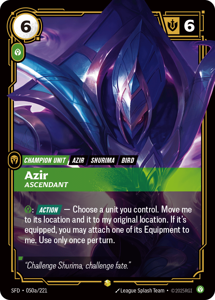 Azir - Ascendant (Alternate Art) — Spiritforged — Riftbound