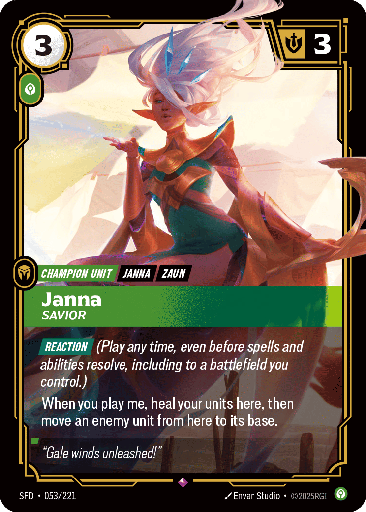 Janna - Savior — Spiritforged — Riftbound