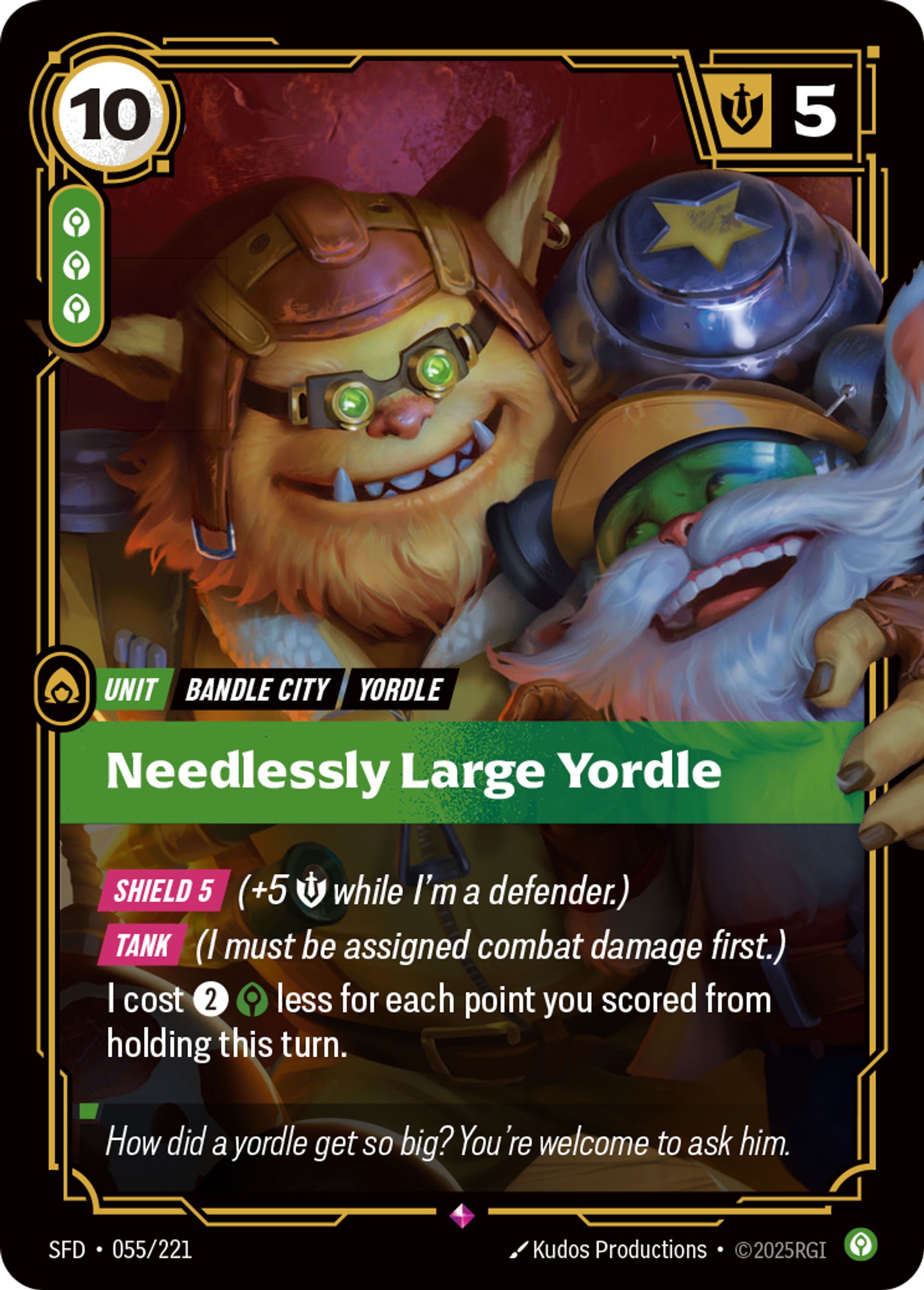 Needlessly Large Yordle — Spiritforged — Riftbound: League of Legends TCG