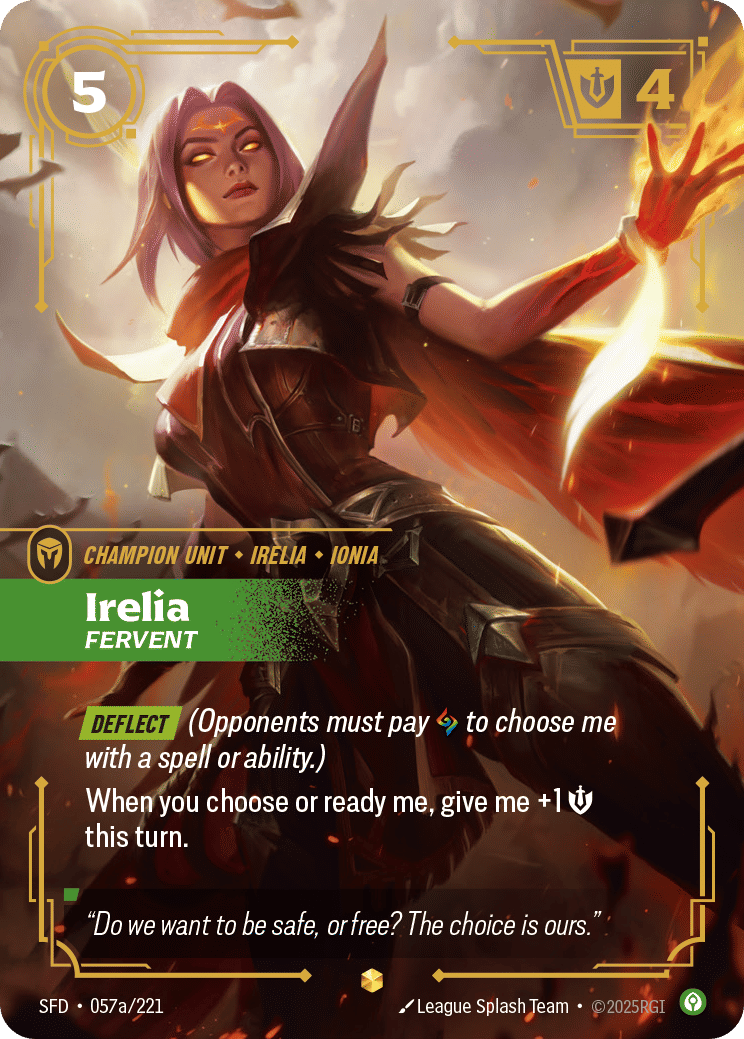 Irelia - Fervent (Alternate Art) — Spiritforged — Riftbound