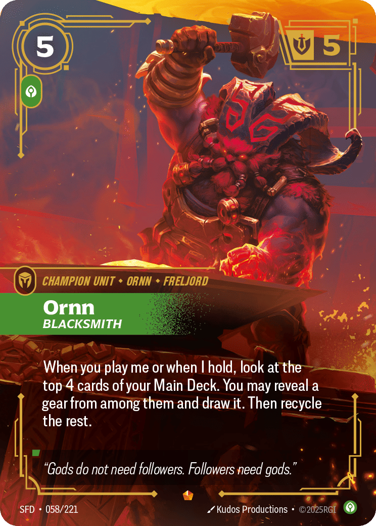 Ornn - Blacksmith — Spiritforged — Riftbound
