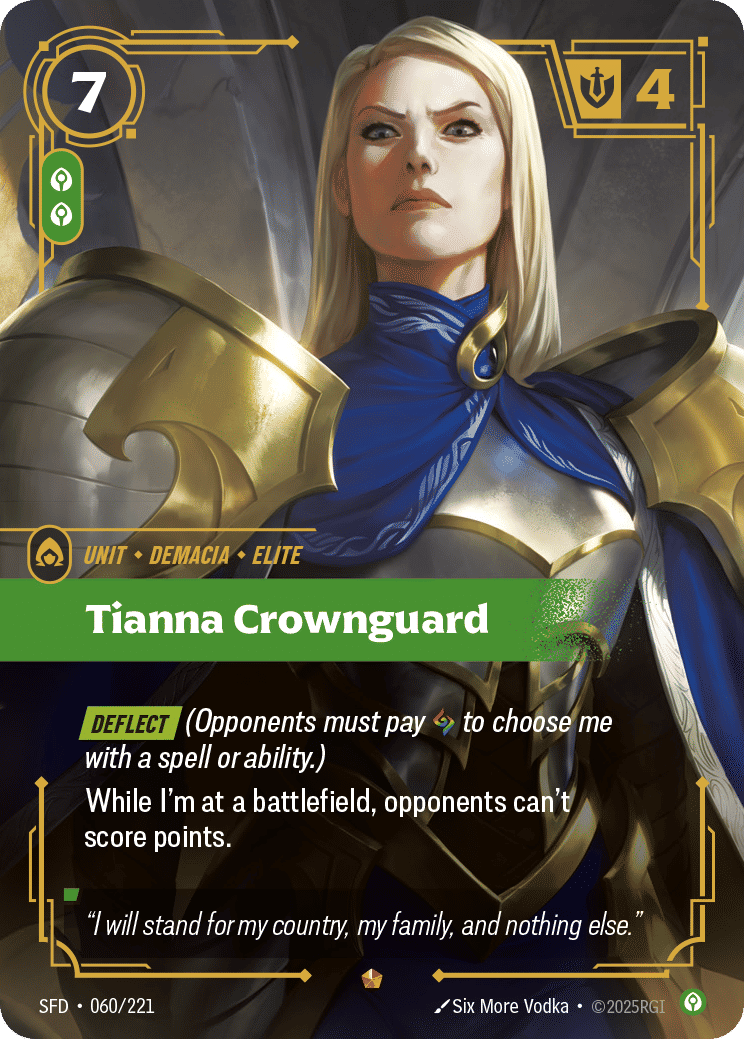Tianna Crownguard — Spiritforged — Riftbound