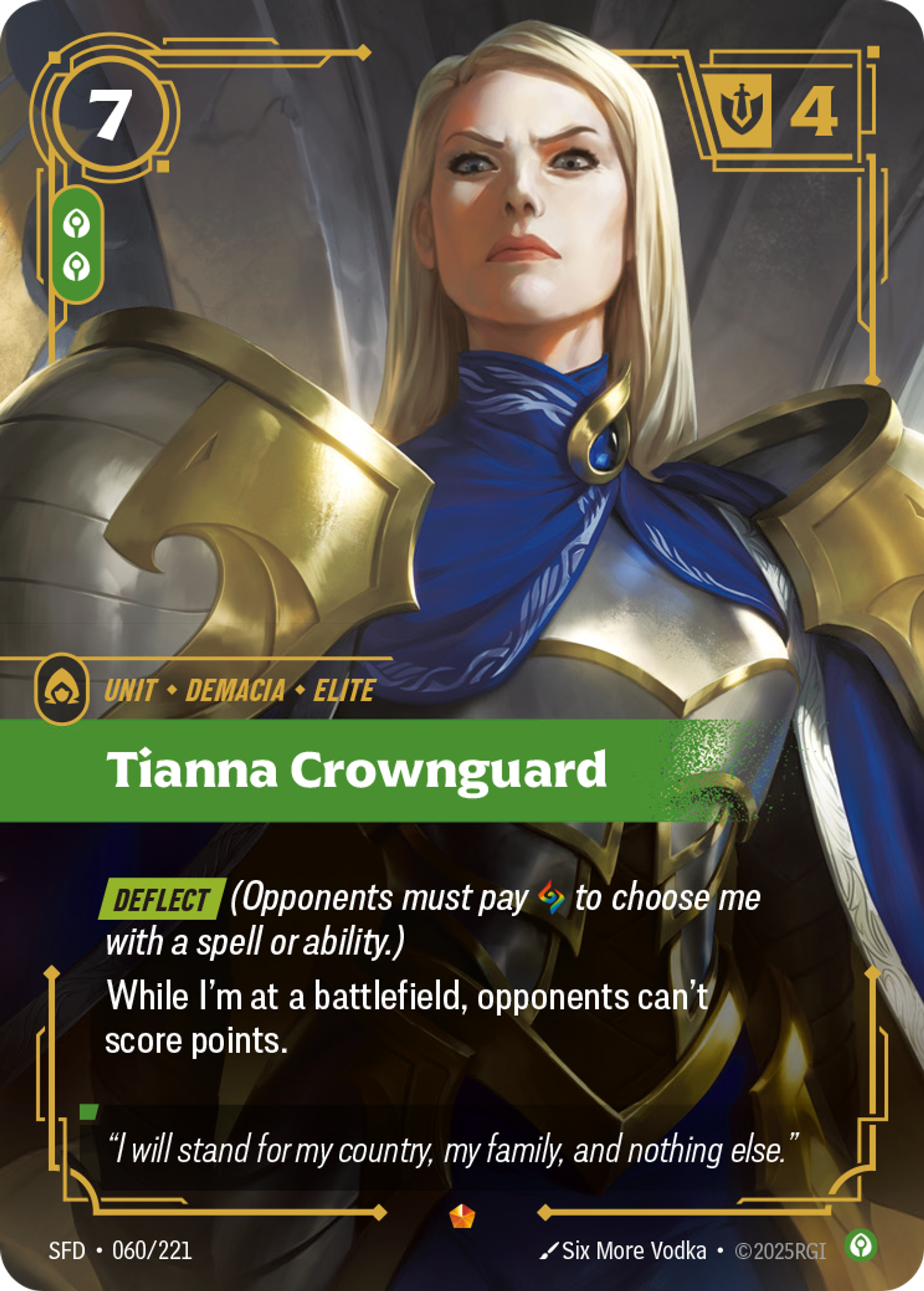 Tianna Crownguard — Spiritforged — Riftbound