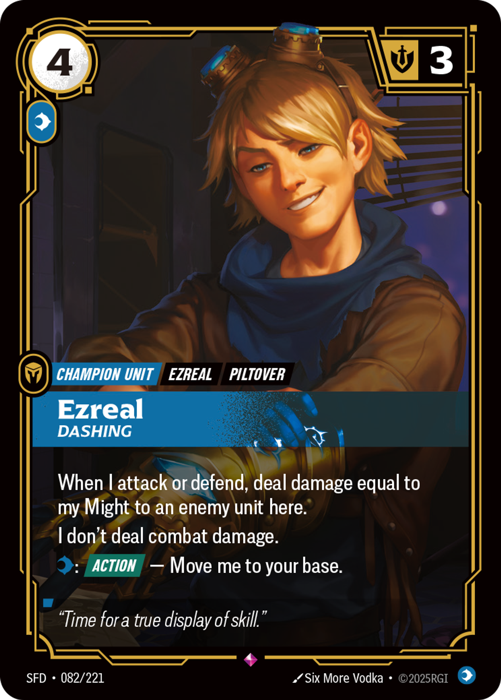 Ezreal - Dashing — Spiritforged — Riftbound