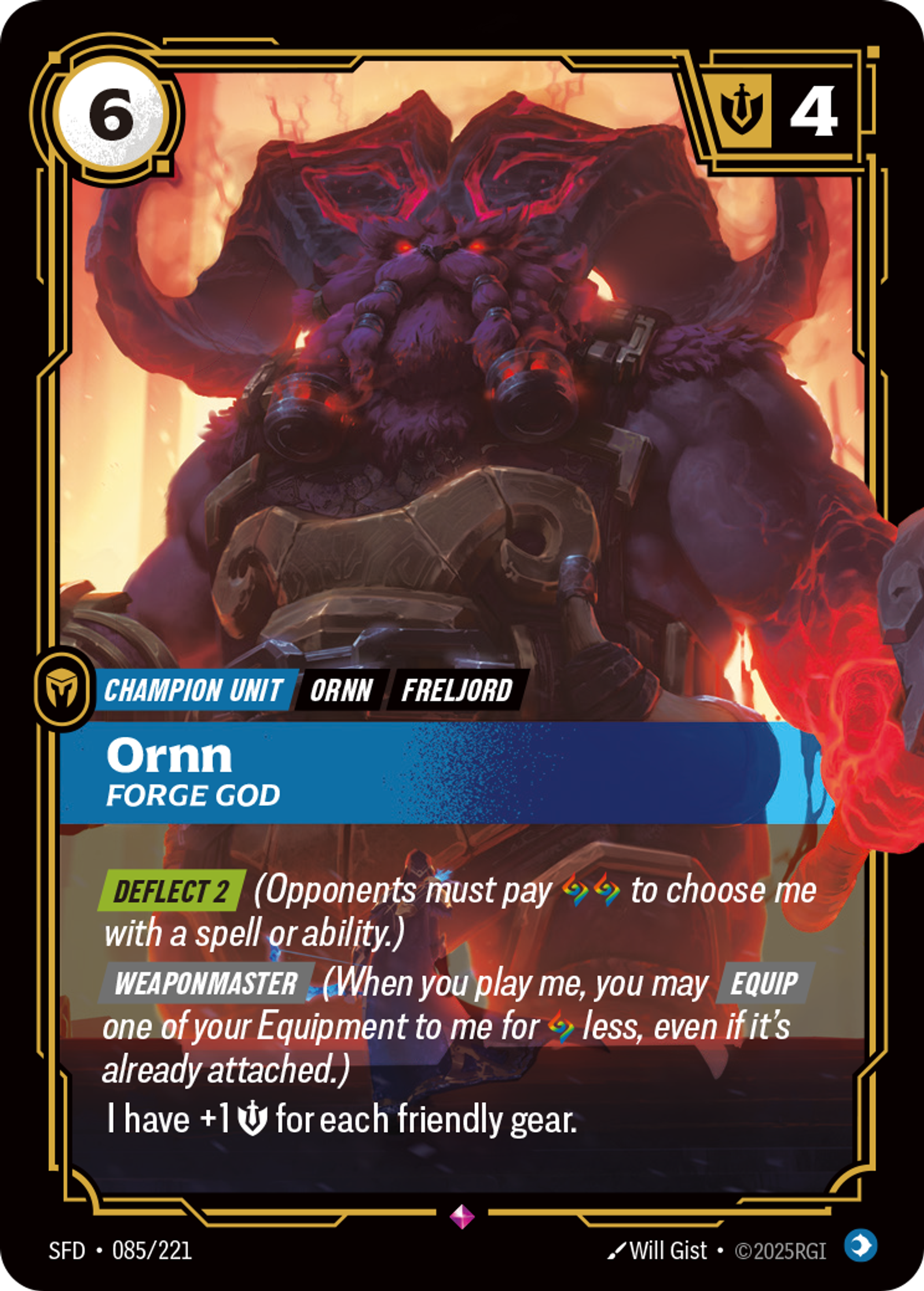 Ornn - Forge God — Spiritforged — Riftbound