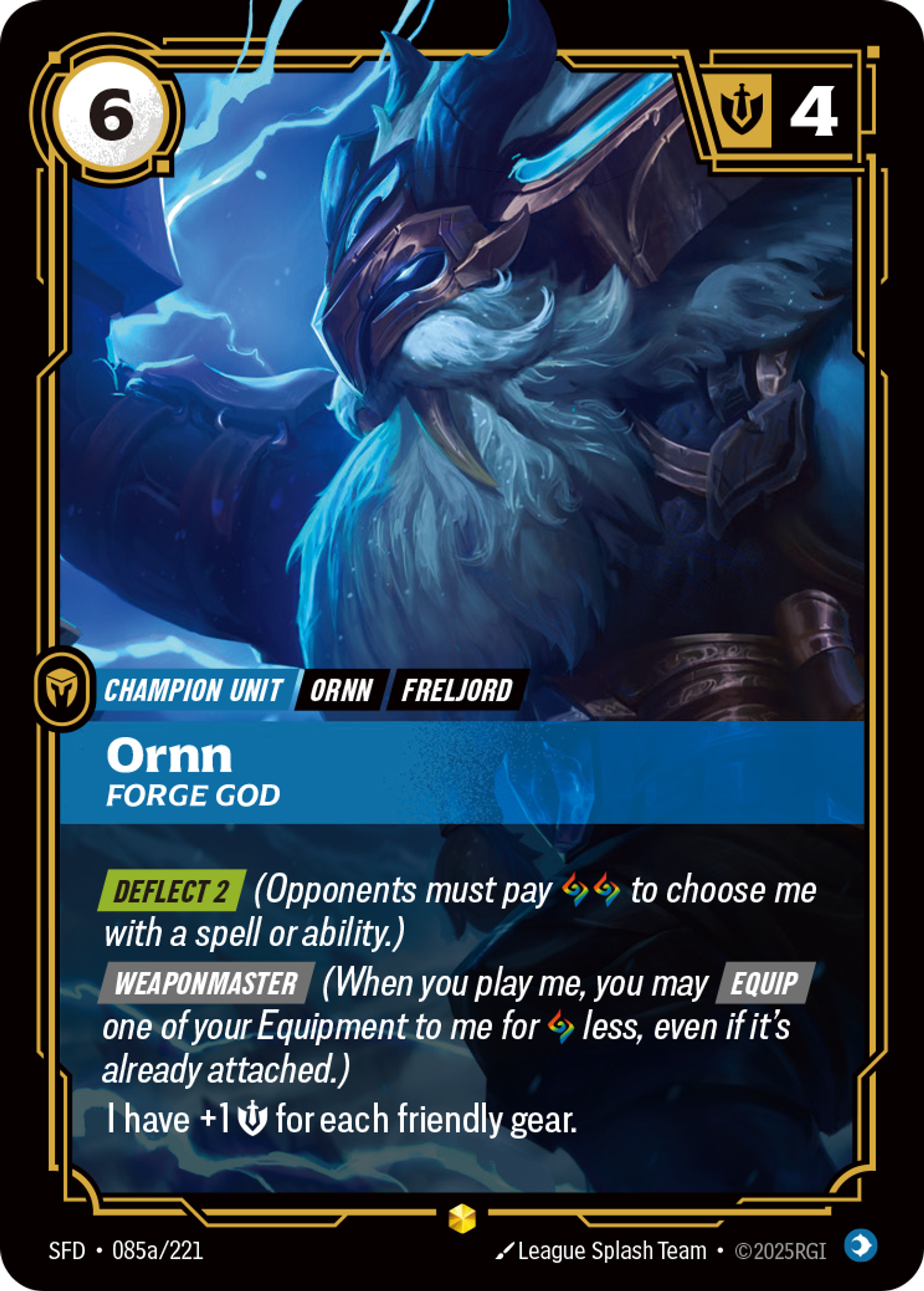 Ornn - Forge God (Alternate Art) — Spiritforged — Riftbound: League of Legends TCG