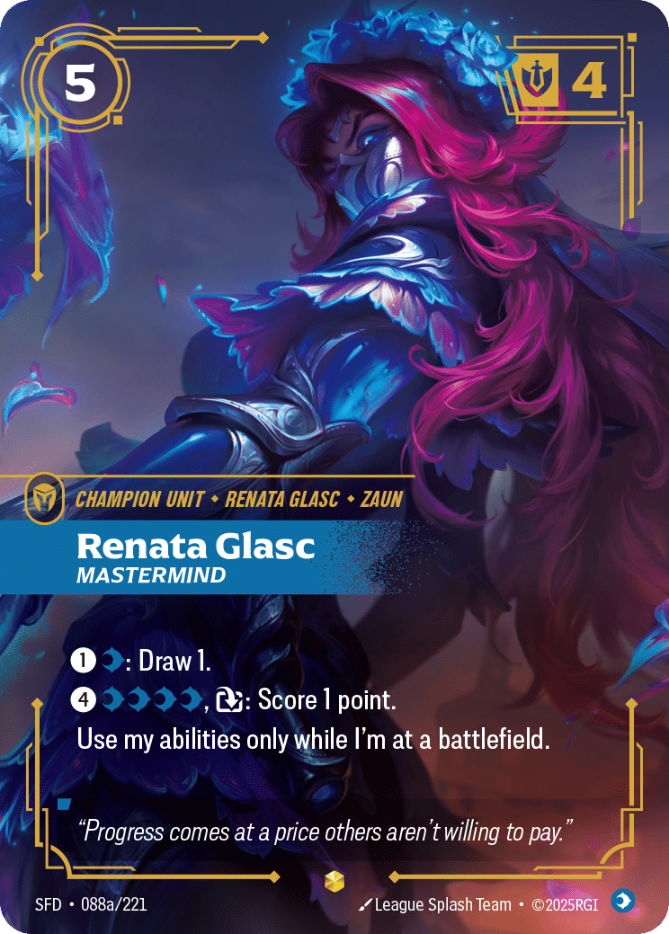 Renata Glasc - Mastermind (Alternate Art) — Spiritforged — Riftbound: League of Legends TCG