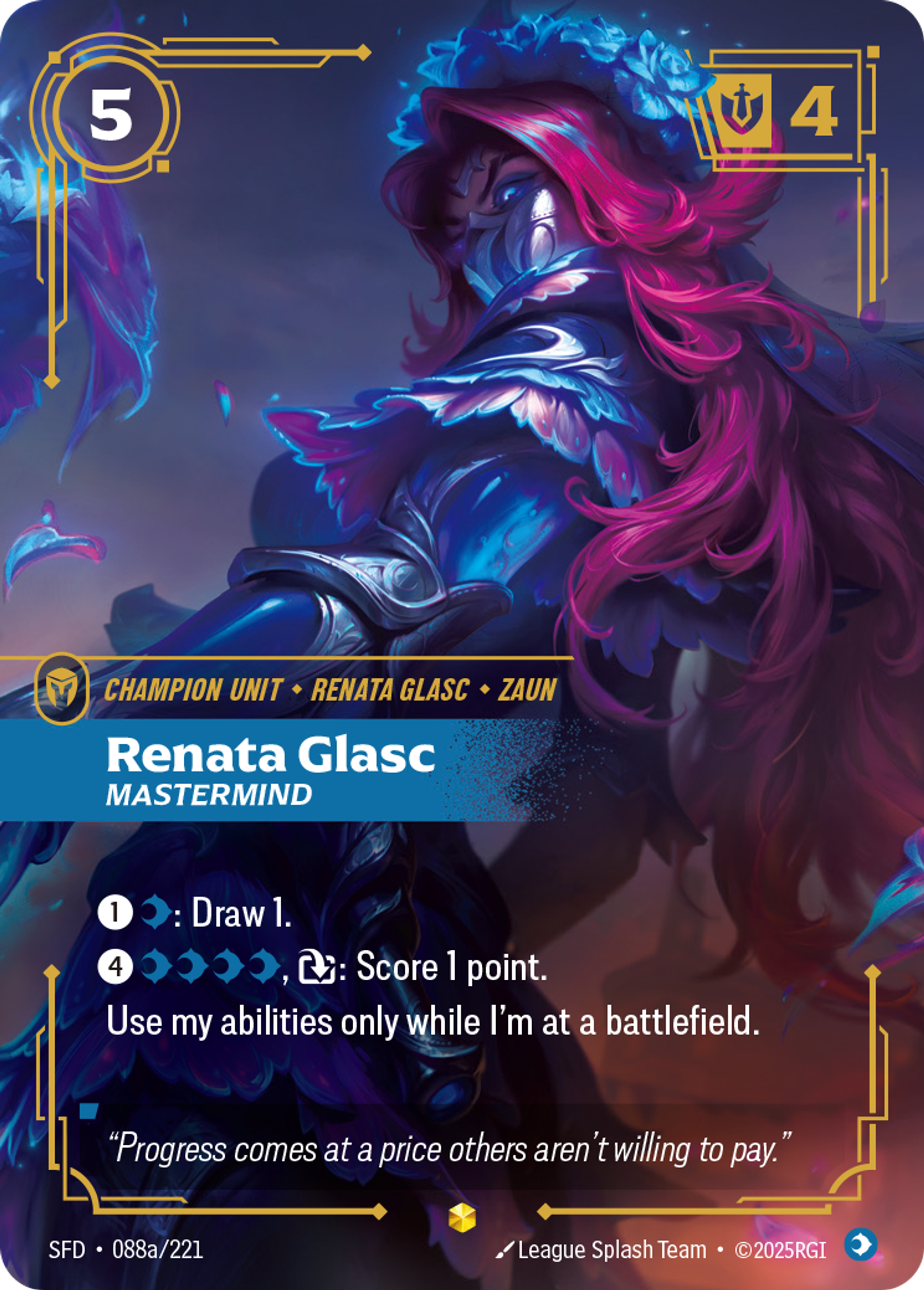 Renata Glasc - Mastermind (Alternate Art) — Spiritforged — Riftbound: League of Legends TCG