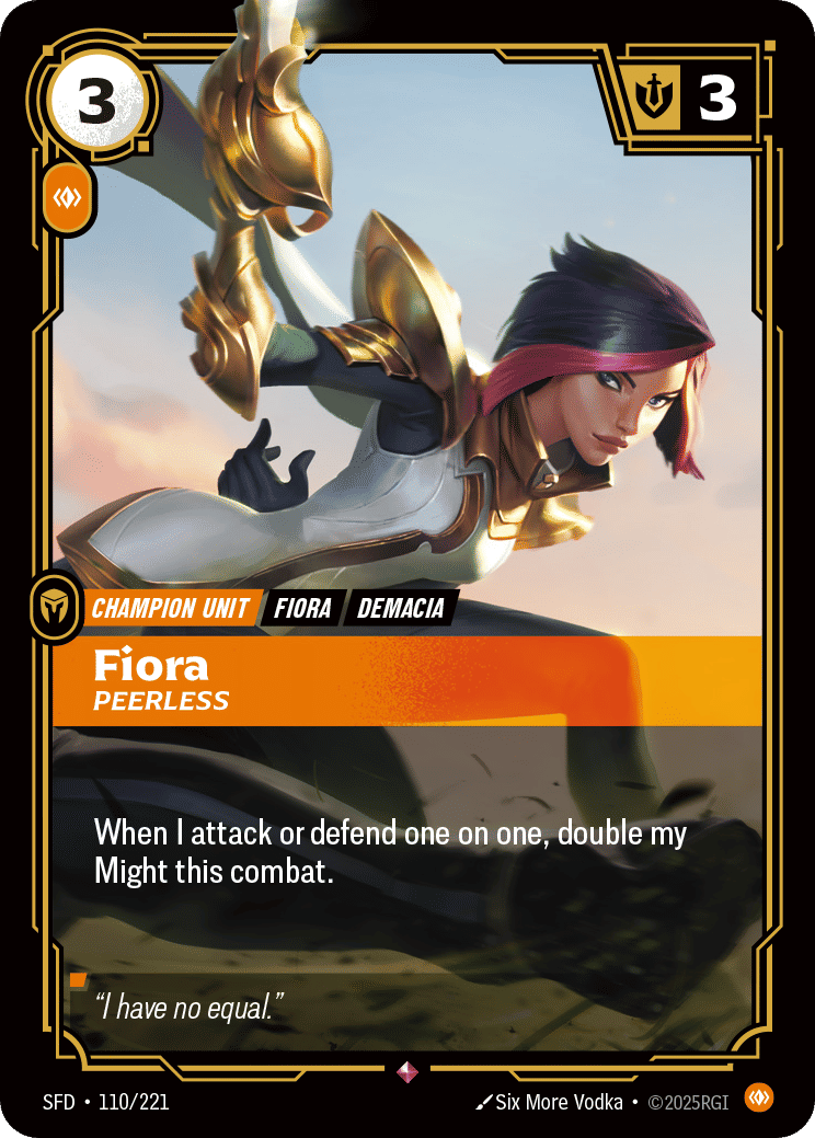 Fiora - Peerless — Spiritforged — Riftbound