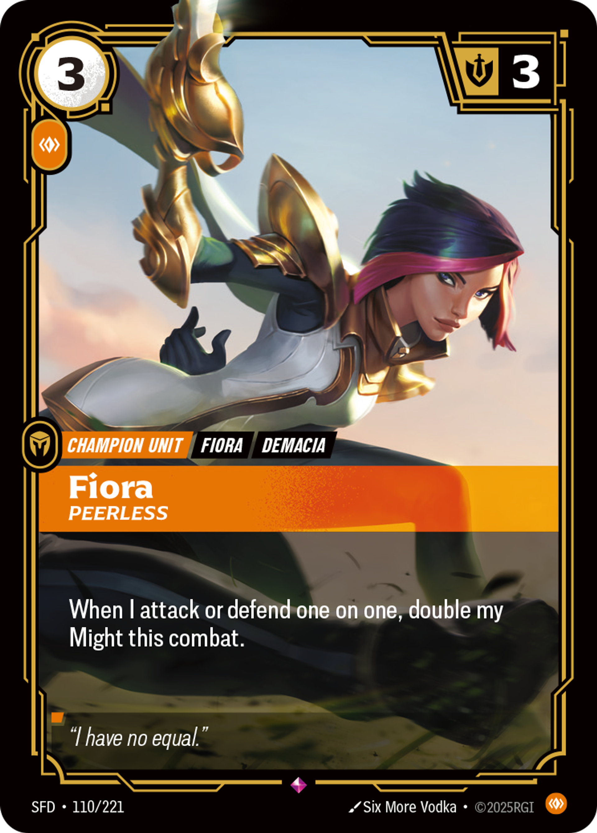 Fiora - Peerless — Spiritforged — Riftbound